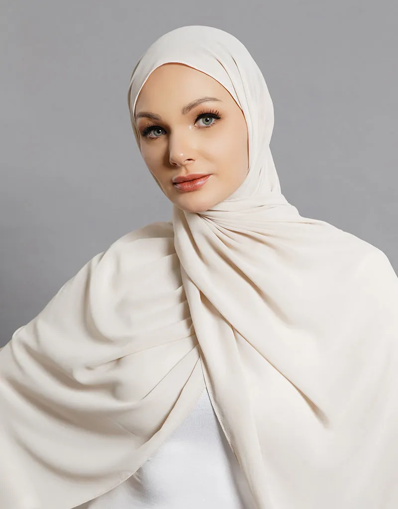 Chiffon Shawl - Shades of White