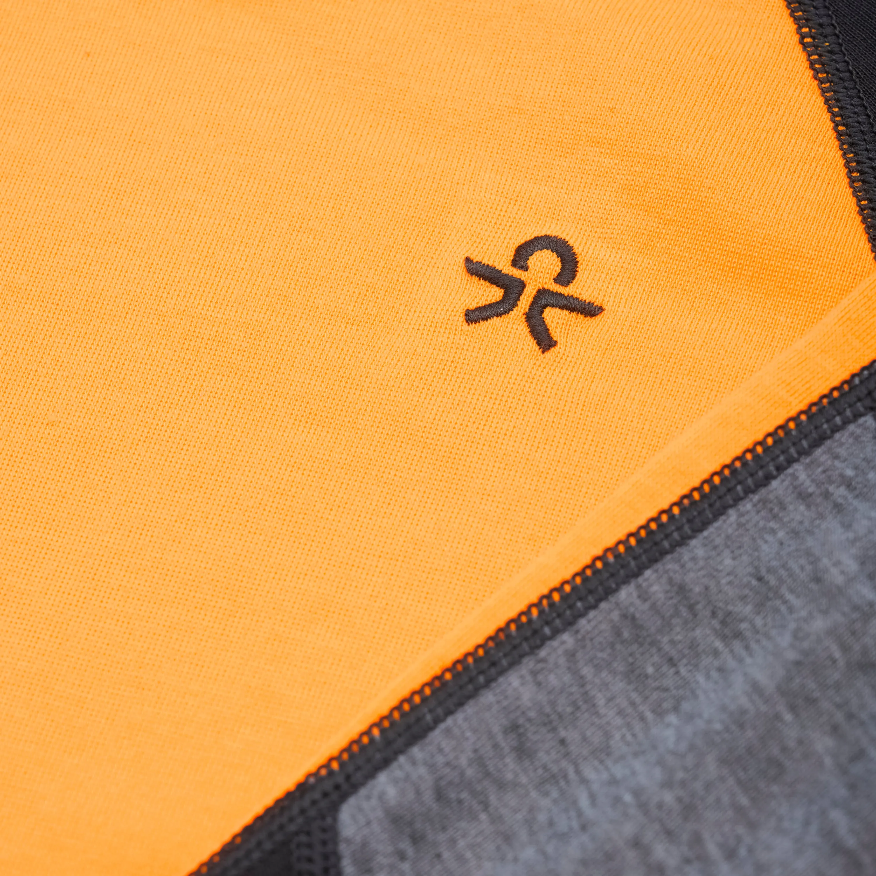 Colorblock Base Layer Ski Unders Set: Orange Pop