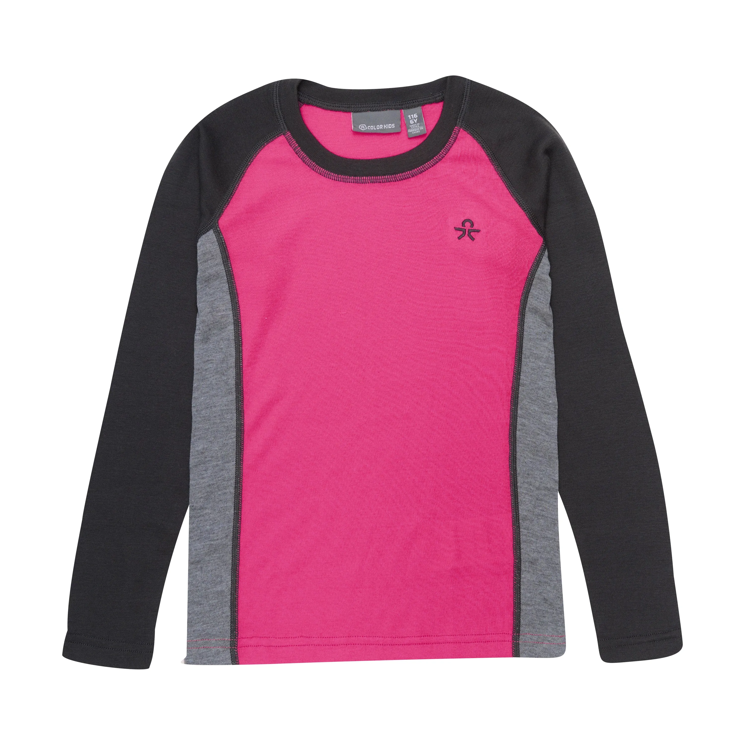 Colorblock Base Layer Ski Unders Set: Pink Glo