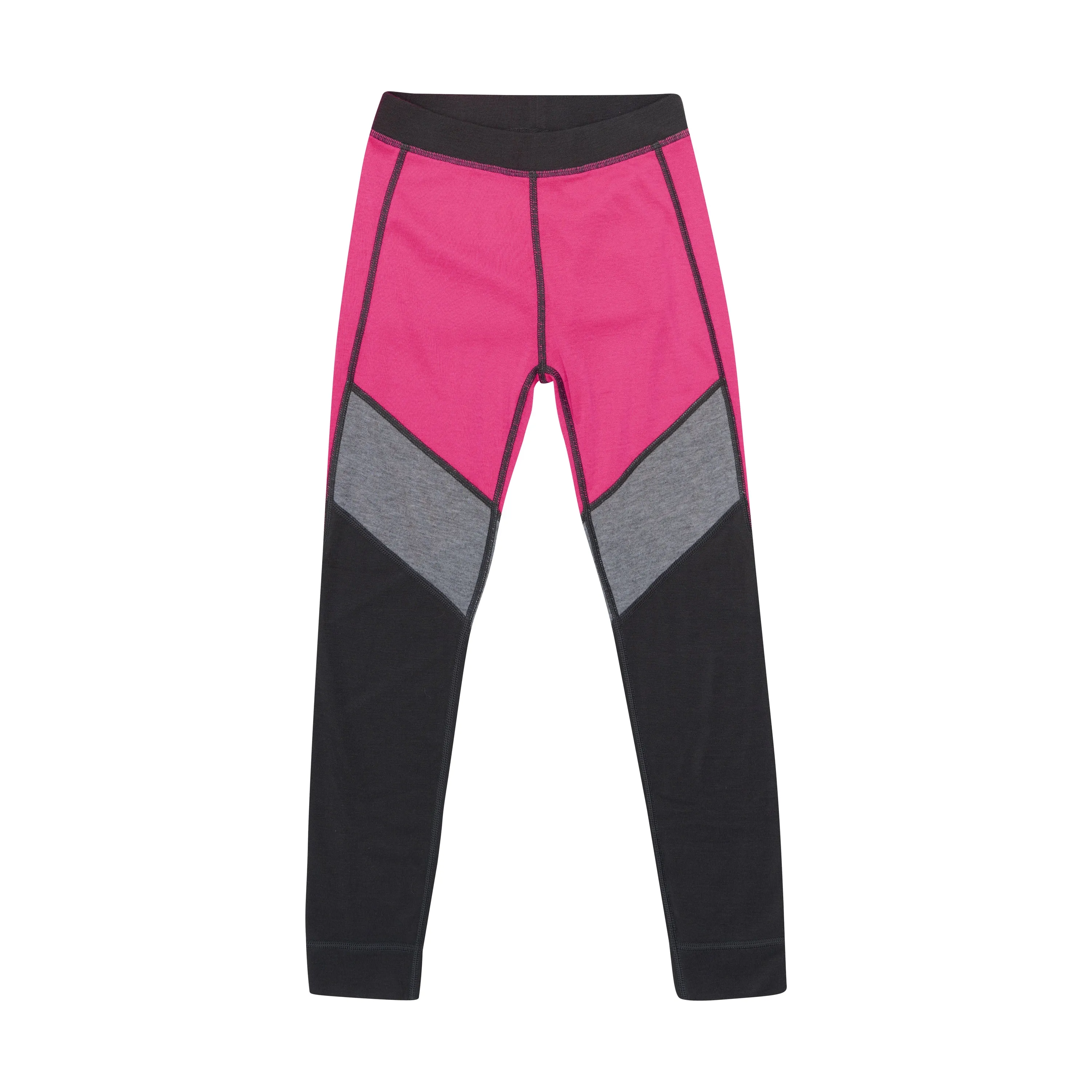 Colorblock Base Layer Ski Unders Set: Pink Glo