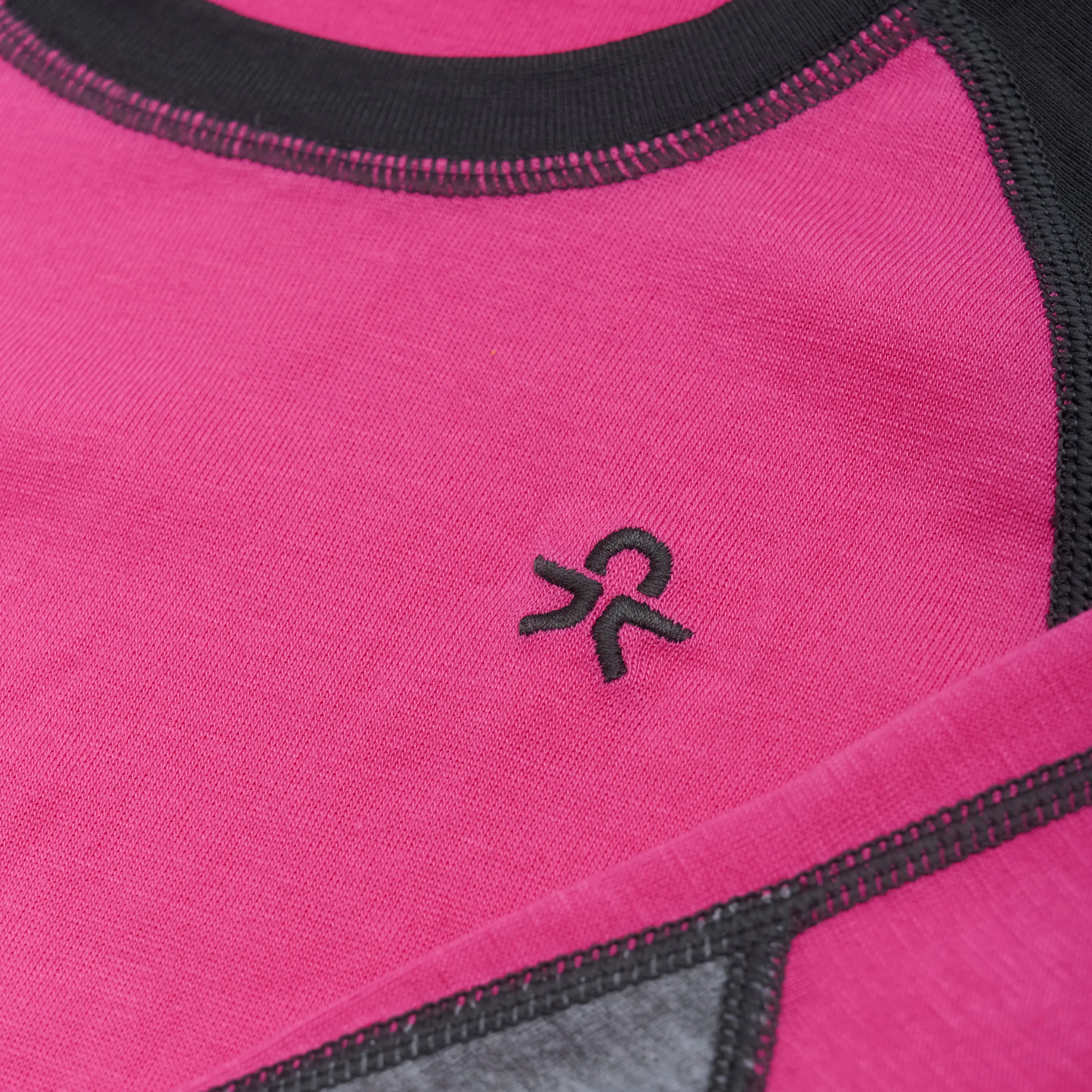 Colorblock Base Layer Ski Unders Set: Pink Glo