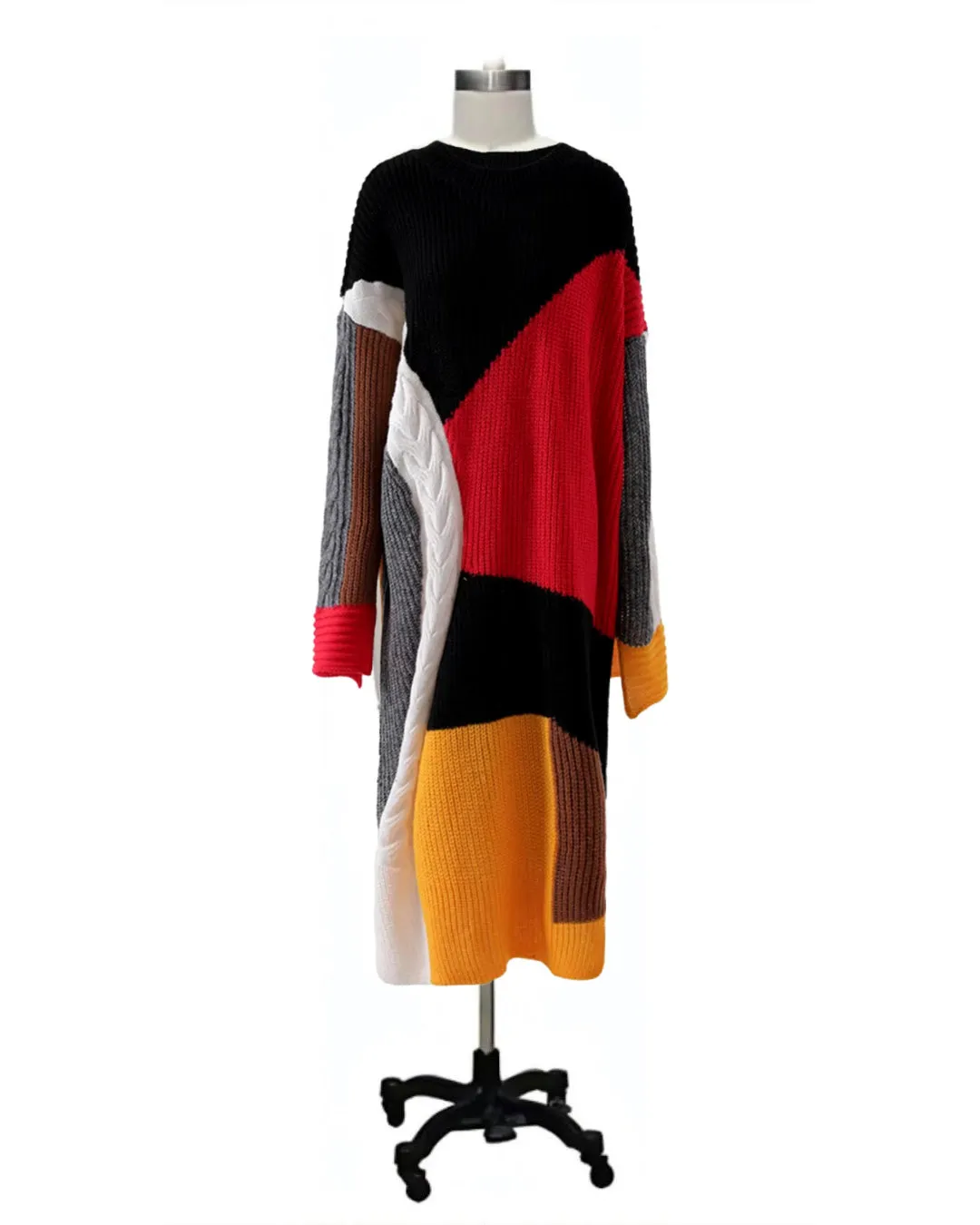 ColorBlock- the 80s Style Color Block Sweater Dress