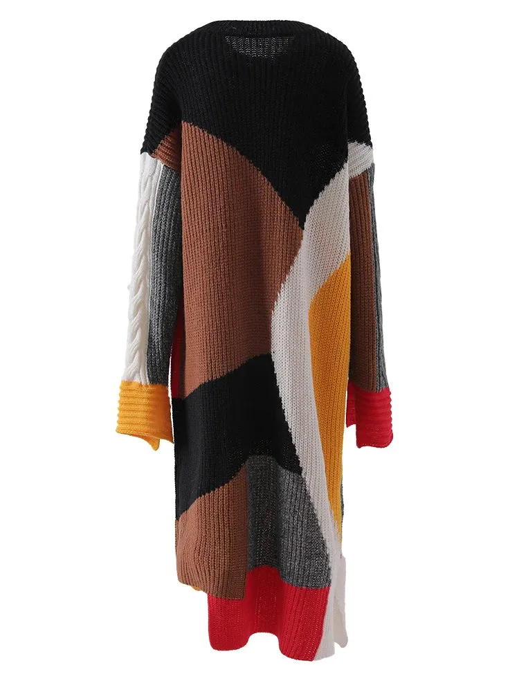 ColorBlock- the 80s Style Color Block Sweater Dress