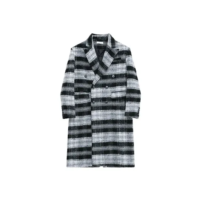 Colorful Stripes Woolen Coat