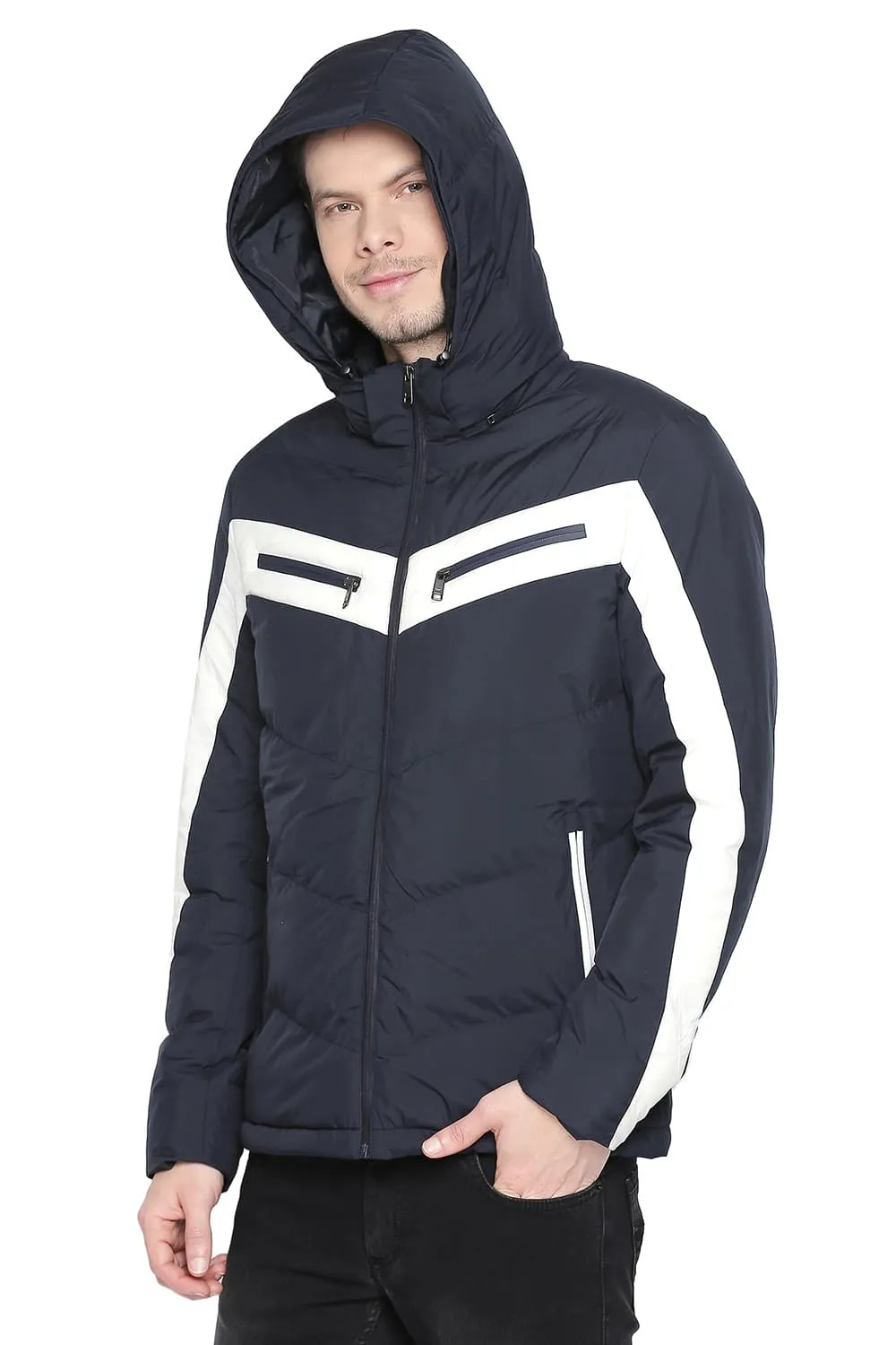 Comfort Fit Puffer Jacket With Detachable Hood