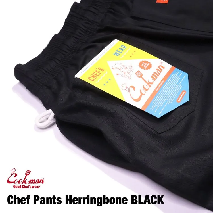 Cookman Chef Pants - Herringbone : Black