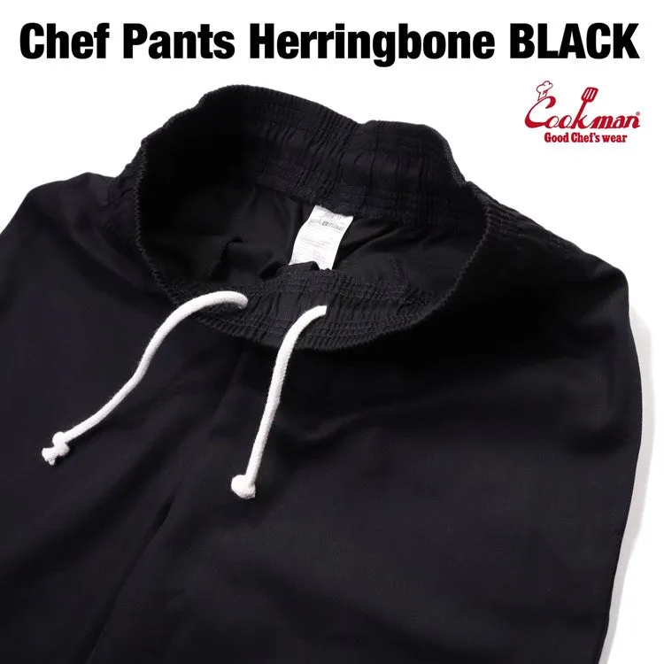 Cookman Chef Pants - Herringbone : Black