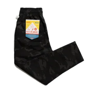 Cookman Chef Pants - Ripstop : Woodland Camo Black