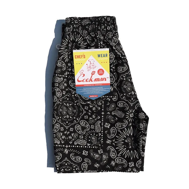 Cookman Chef Short Pants - Paisley : Black