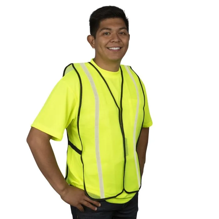 Cordova Cor-Brite V111W Non-Rated Hi-Vis Safety Vest, Lime, 1 Each