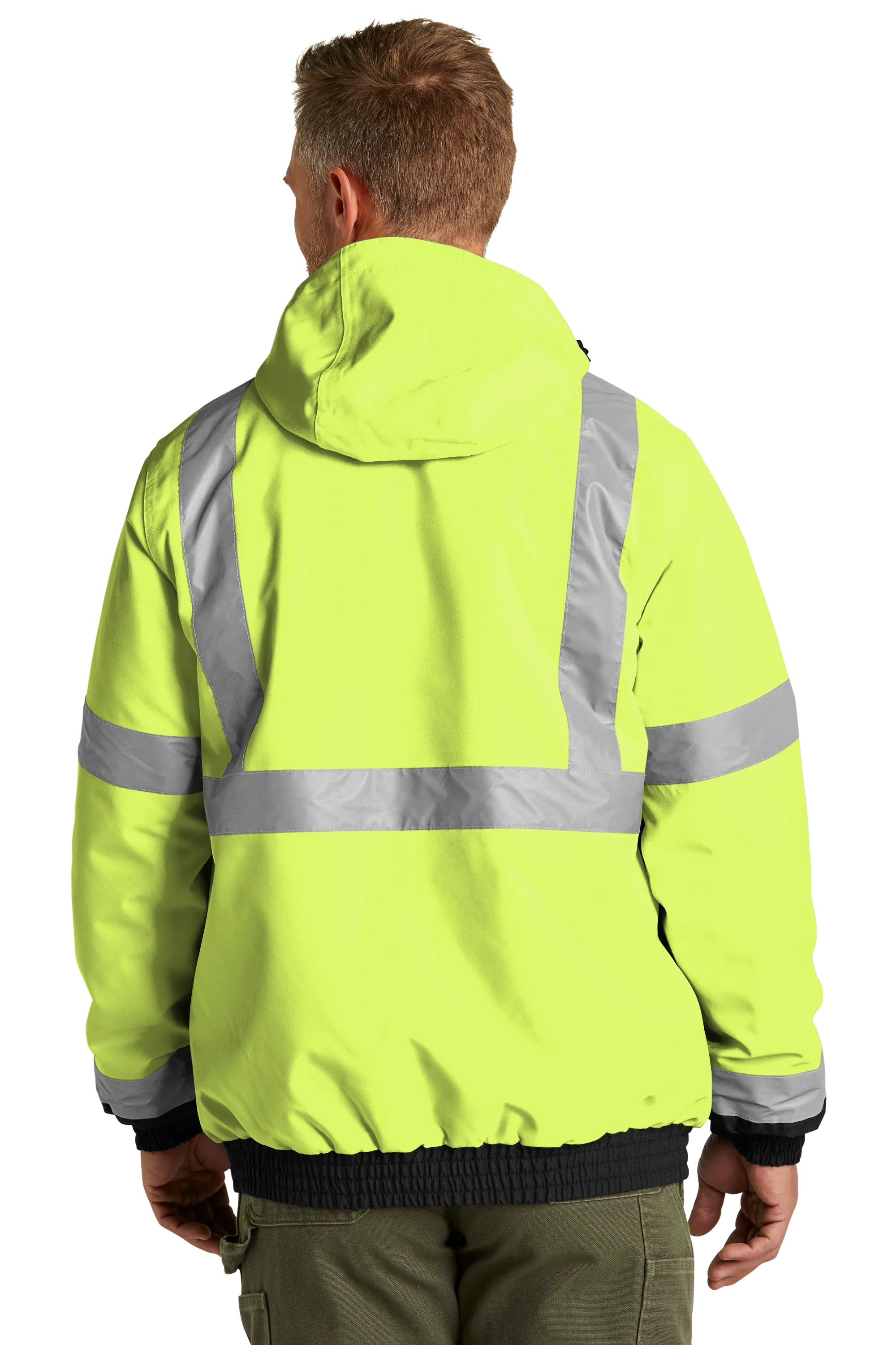 CornerStone® ANSI 107 Class 3 Economy Waterproof Insulated Bomber Jacket - Safety Yellow