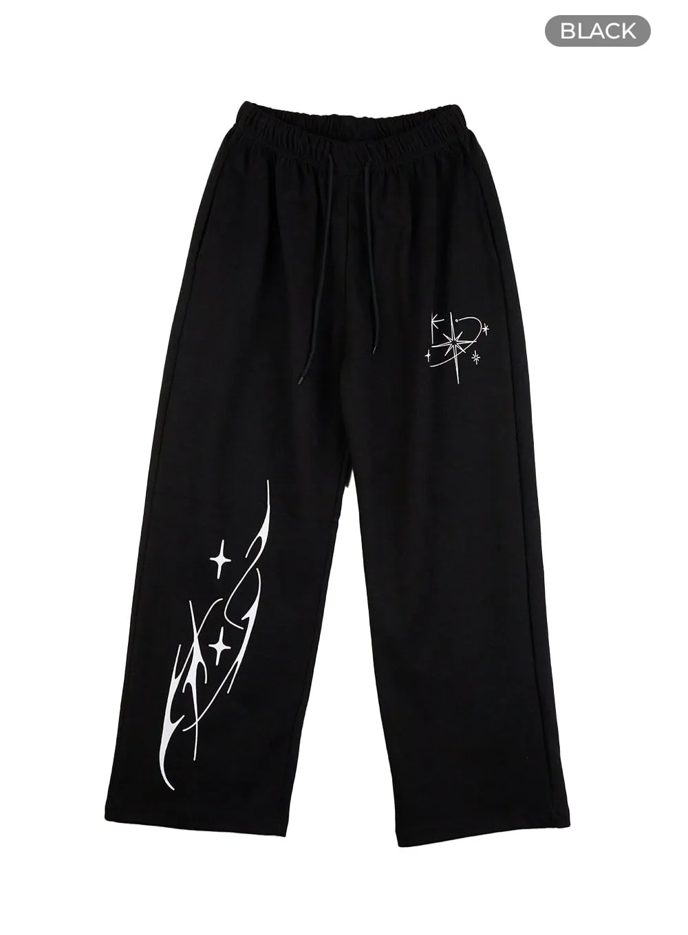 Cozy Banded Graphic Sweatpants CG423