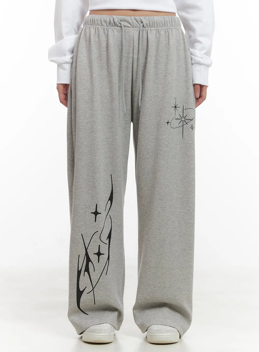 Cozy Banded Graphic Sweatpants CG423