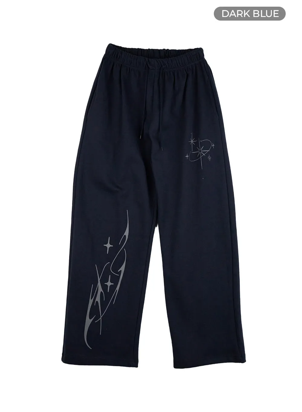 Cozy Banded Graphic Sweatpants CG423