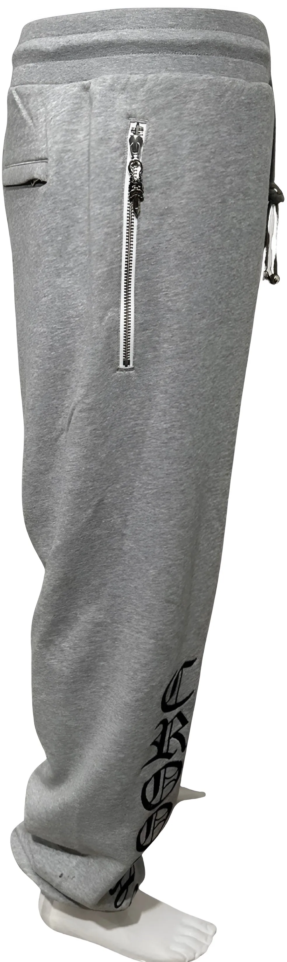 ^CROOKS & CASTLES^ (GREY) ~PU GOTHIC~ LUXURY JOGGER SWEATPANTS