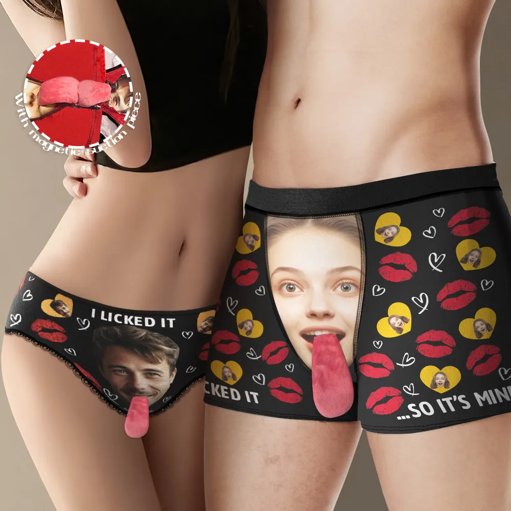 Custom Face Underwear Personalised Magnetic Tongue Underwear Valentine's Gifts for Couple