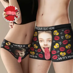 Custom Face Underwear Personalised Magnetic Tongue Underwear Valentine's Gifts for Couple