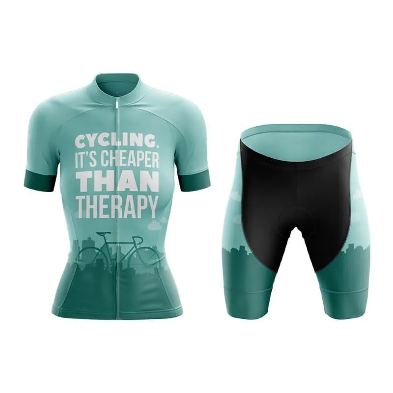 Cycling. It's Cheaper Than Therapy (V1) Club Cycling Kit