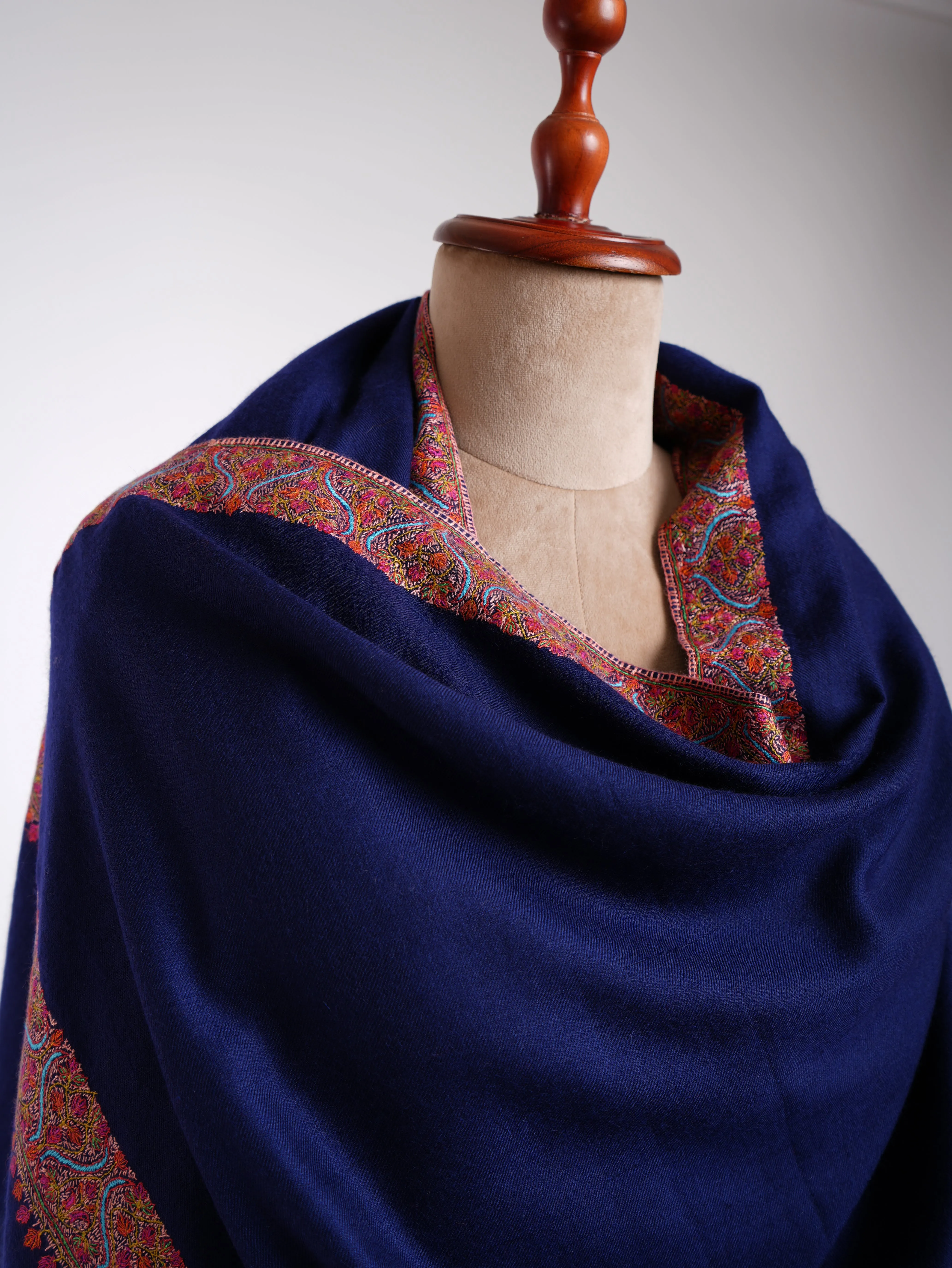 Dark Blue Pure Pashmina Collection Shawls