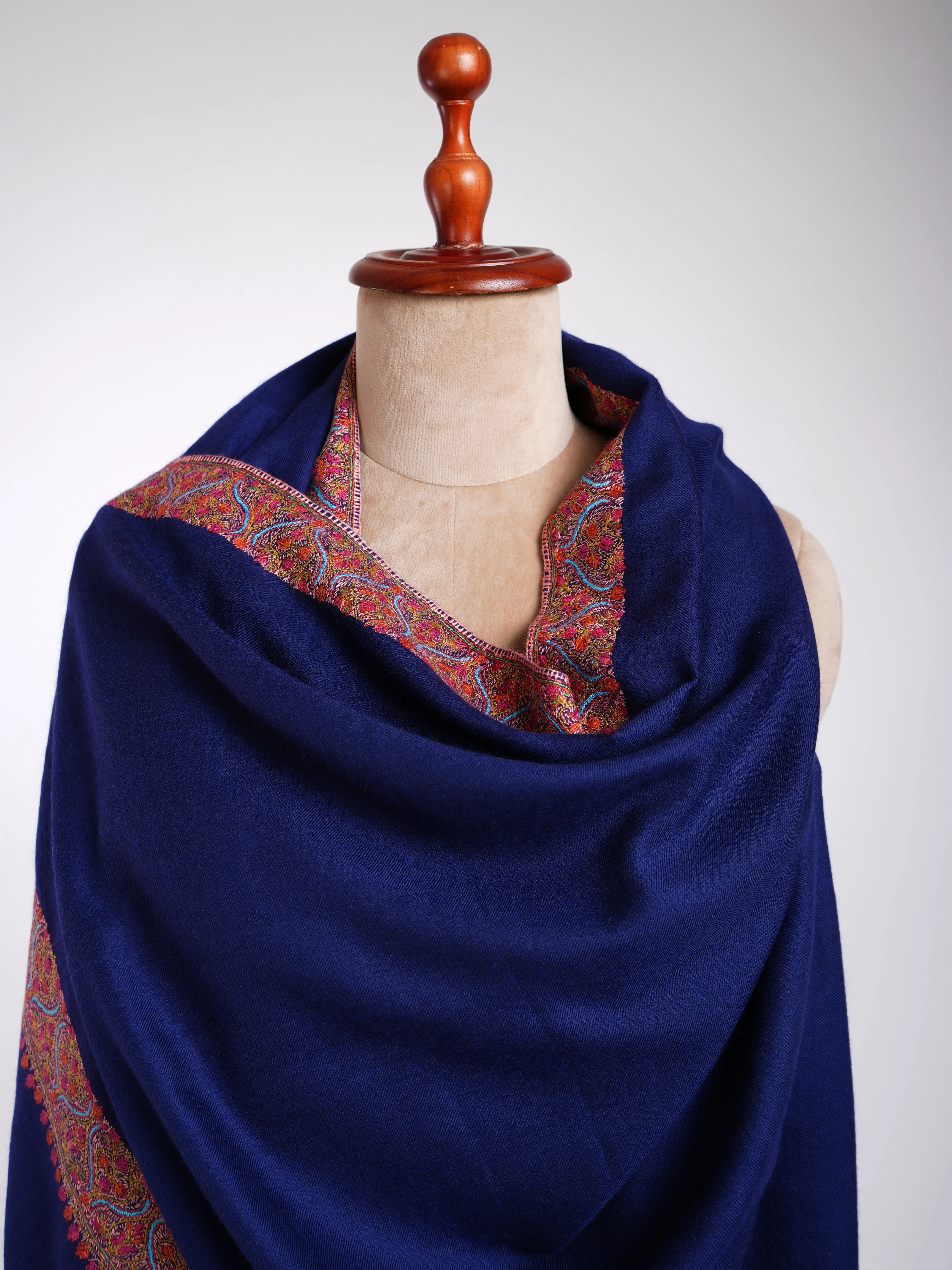 Dark Blue Pure Pashmina Collection Shawls