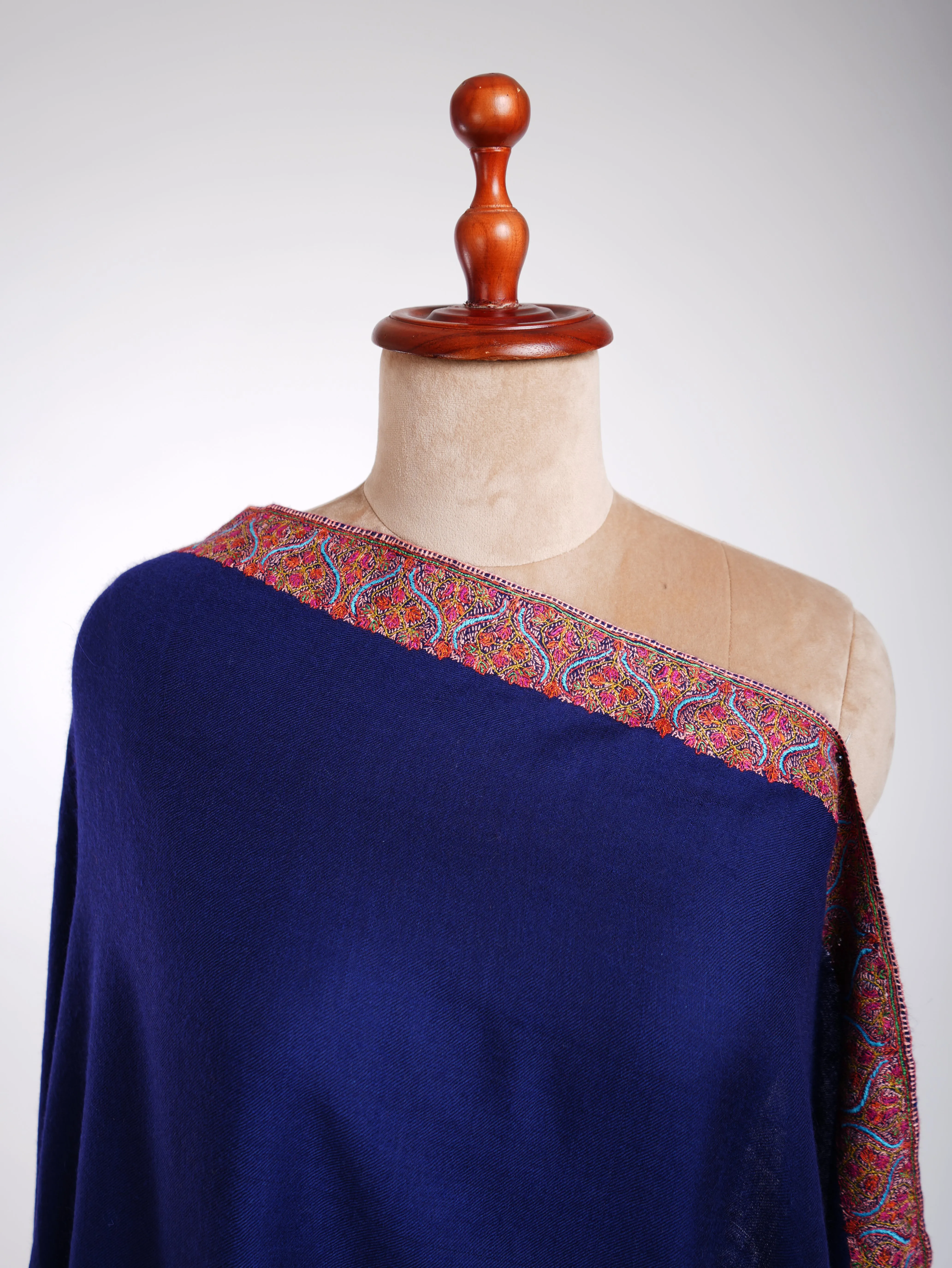 Dark Blue Pure Pashmina Collection Shawls