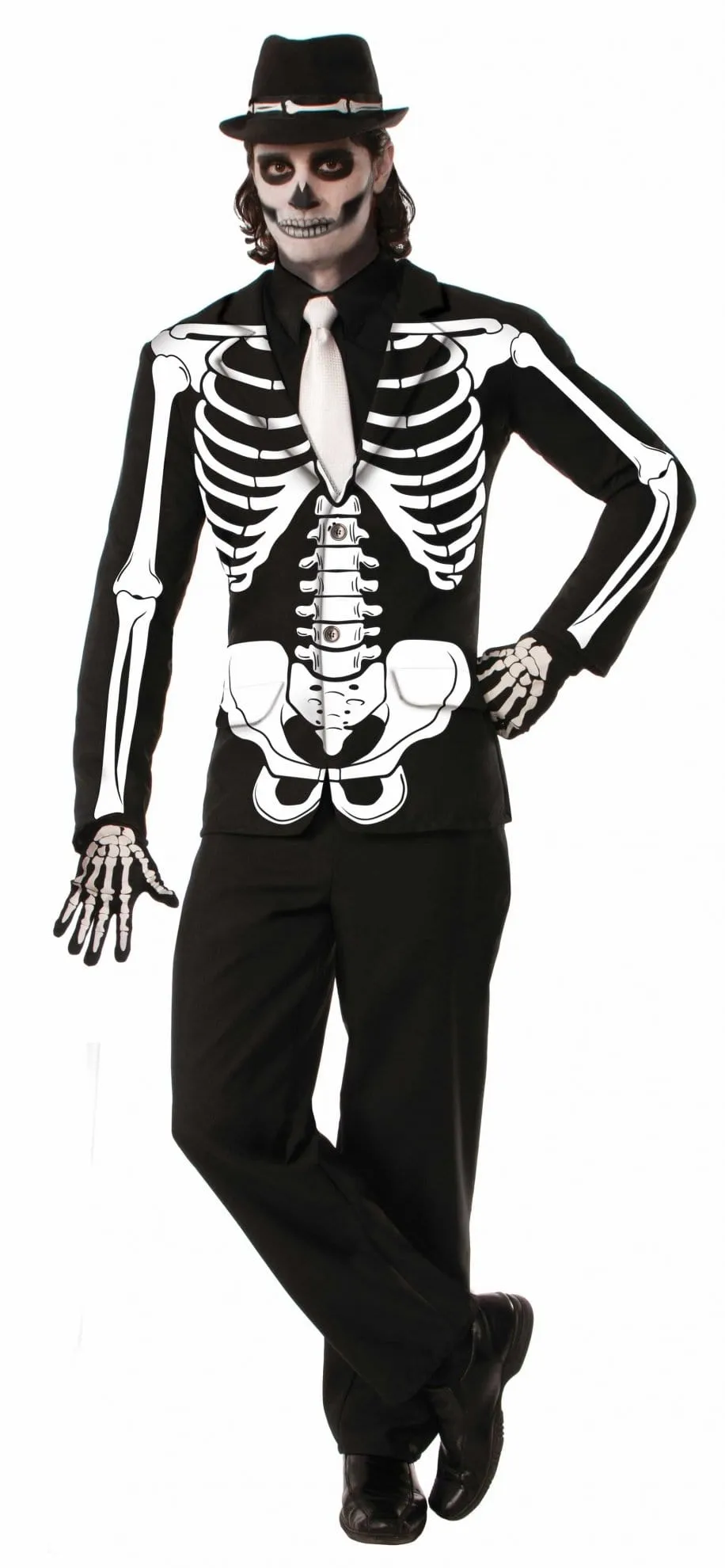 Day of the Dead Men's Skeleton Jacket Halloween Costume