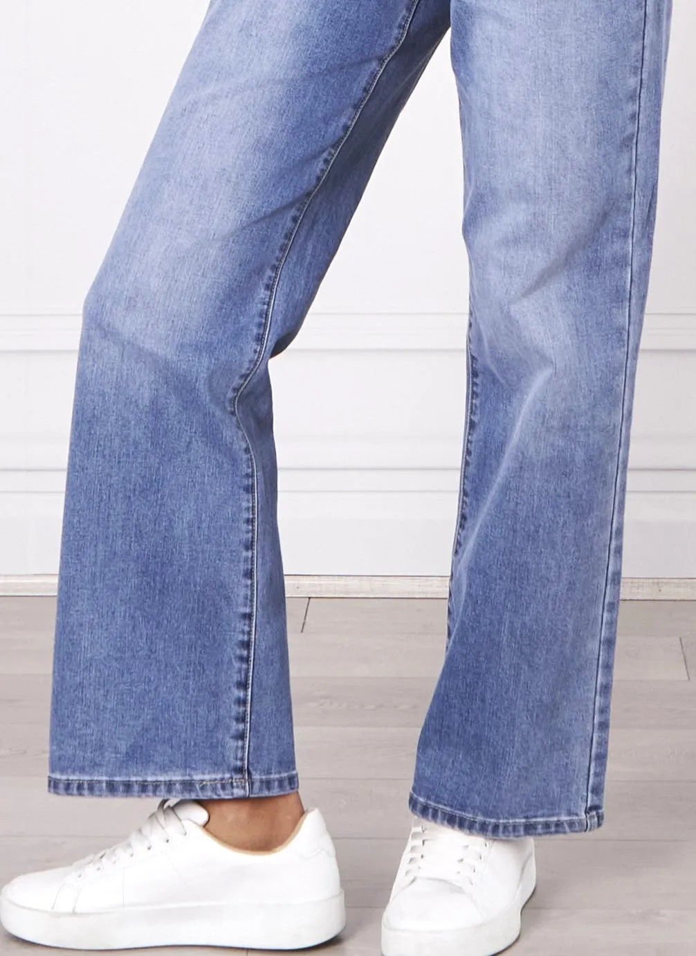 Demi Wide Leg Jeans - Blue Wash