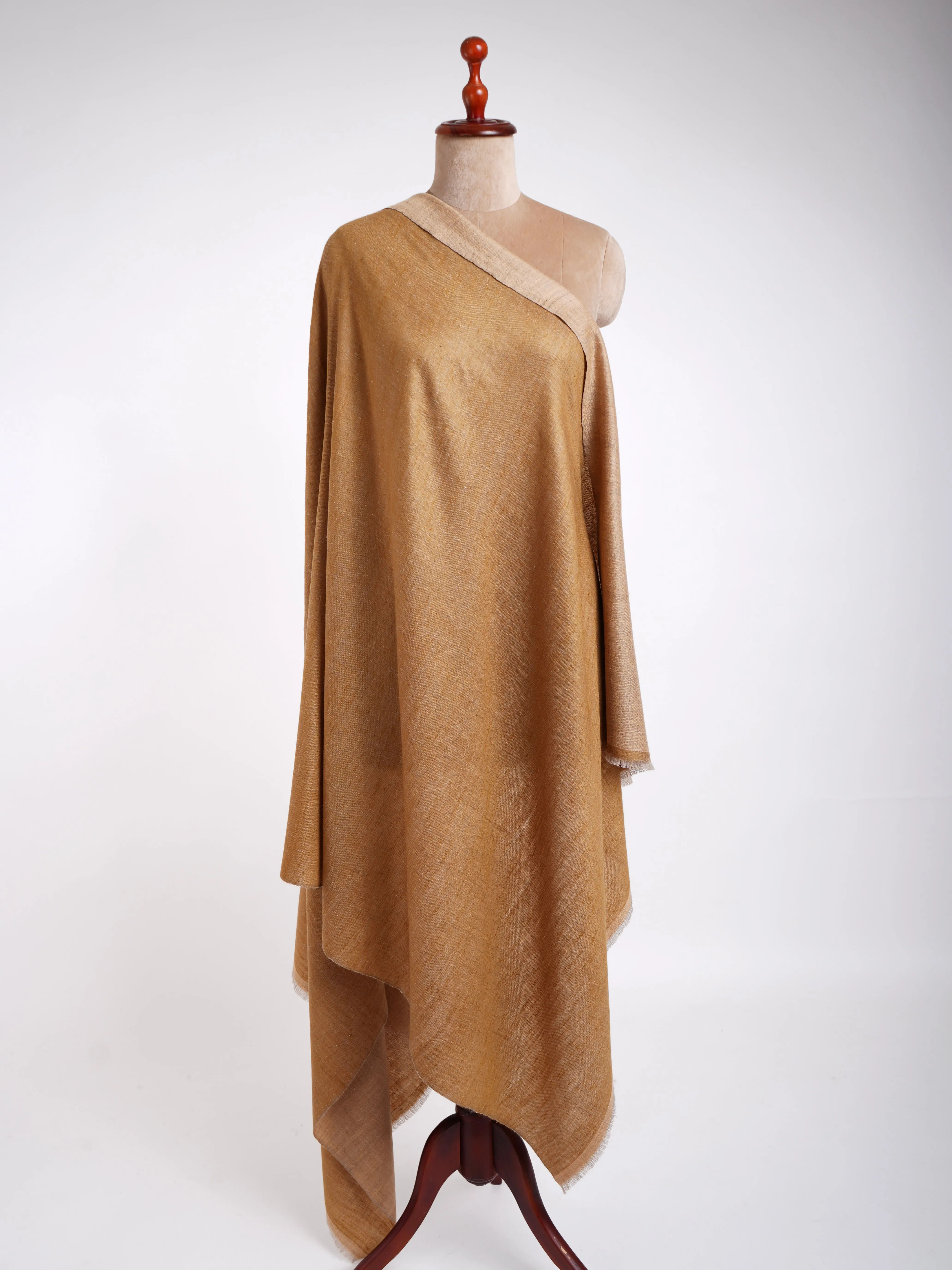 Dorukha Hand Woven Pashmina Shawl Golden Glow