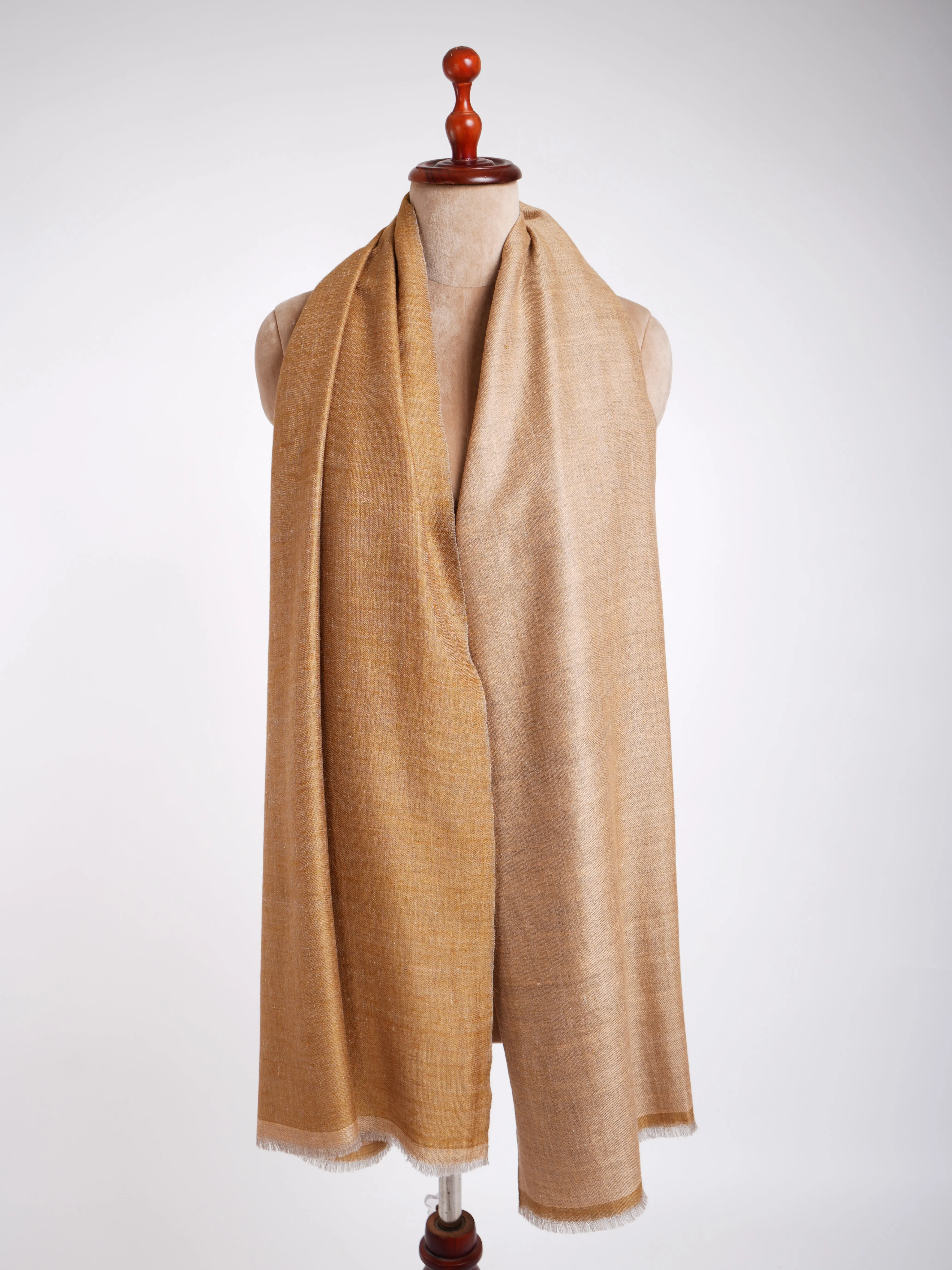 Dorukha Hand Woven Pashmina Shawl Golden Glow