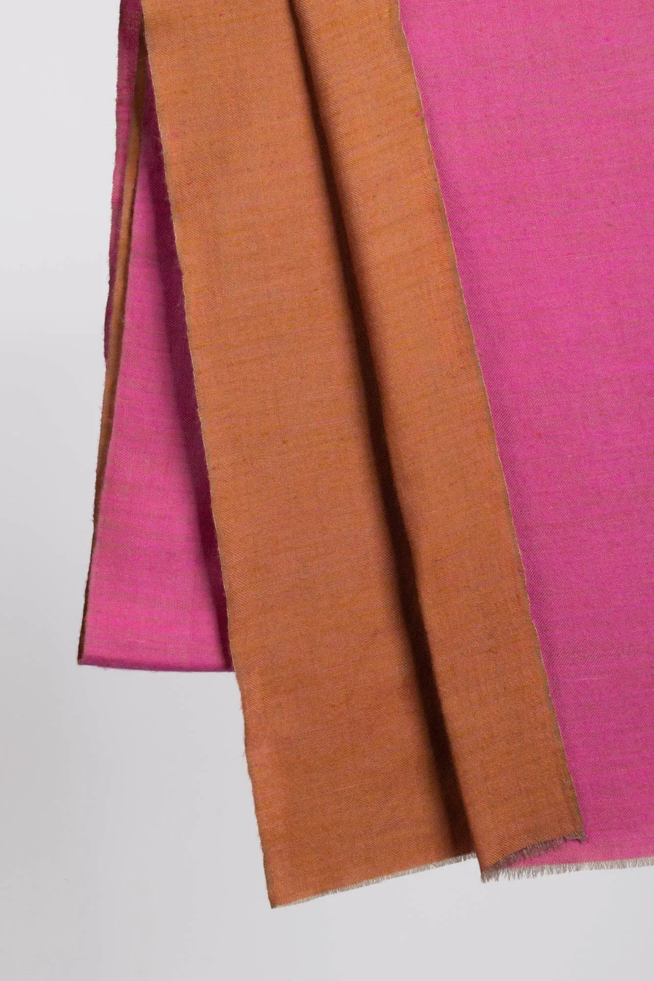 Dual Shade Pink and Orange Pashmina Shawl - BISBEE