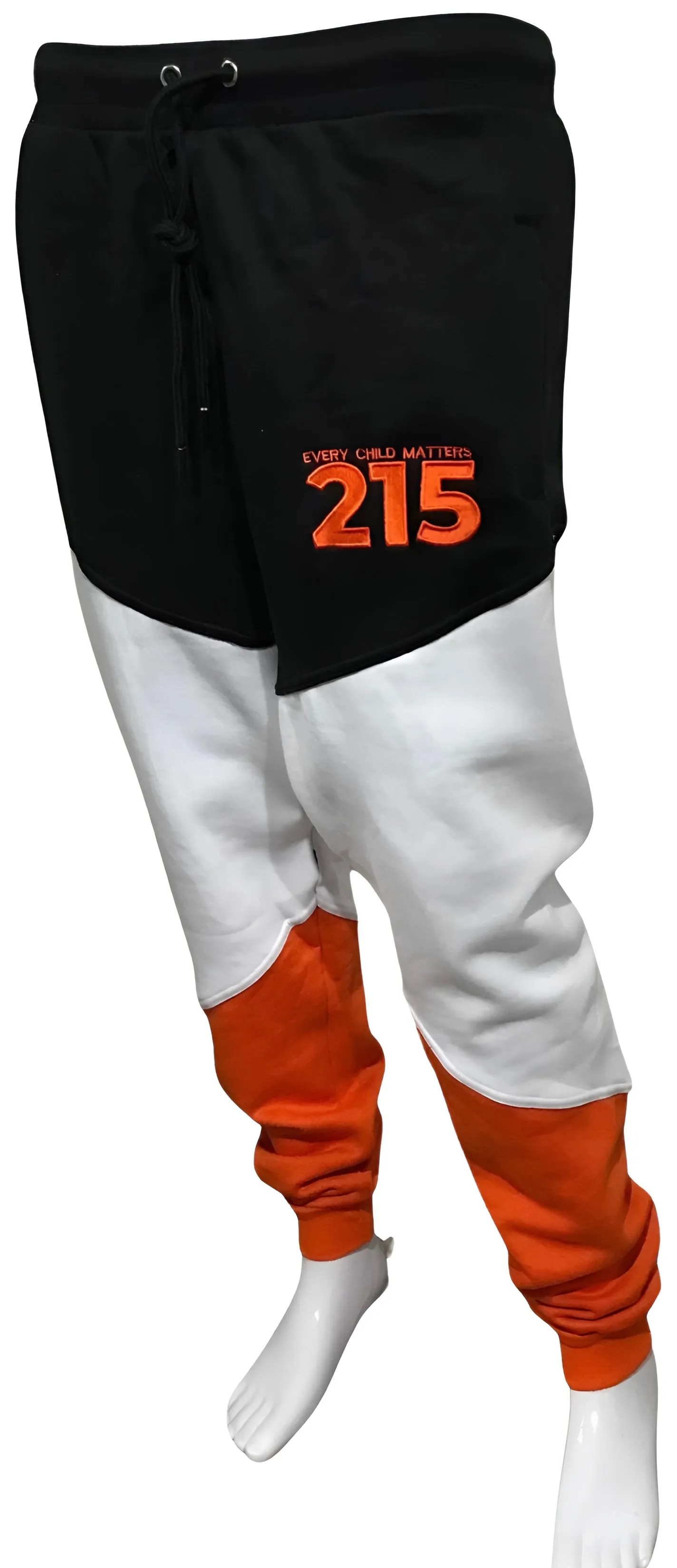 ^ECM^ (ORANGE-MULTI) JOGGER SWEATPANTS (CUT & SEW WITH EMBROIDERED LOGOS)