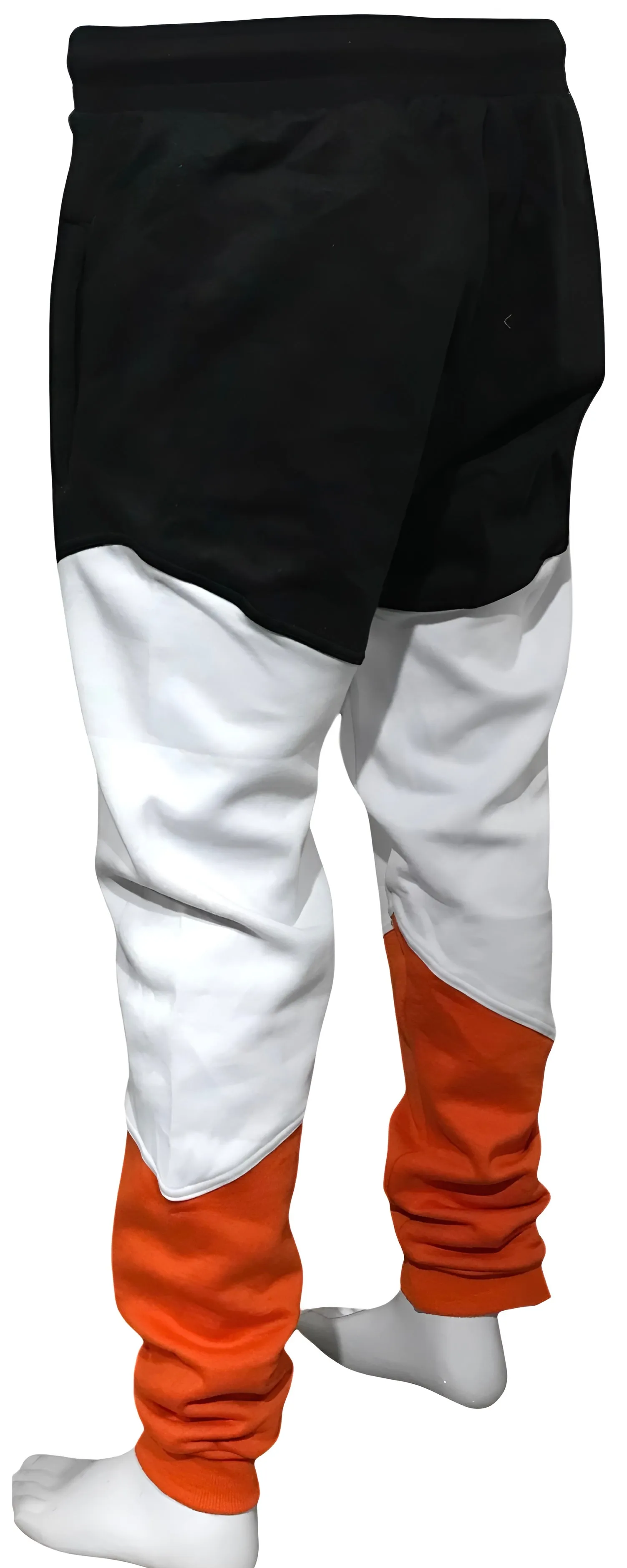 ^ECM^ (ORANGE-MULTI) JOGGER SWEATPANTS (CUT & SEW WITH EMBROIDERED LOGOS)