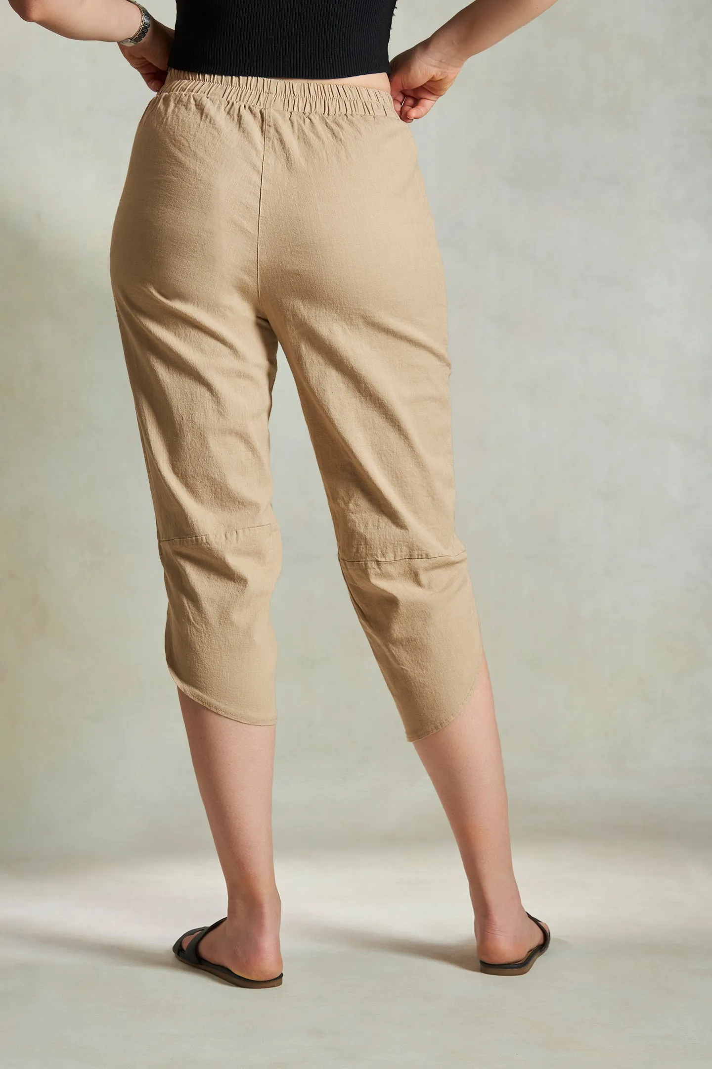 Effie|Panelled Cotton Capris