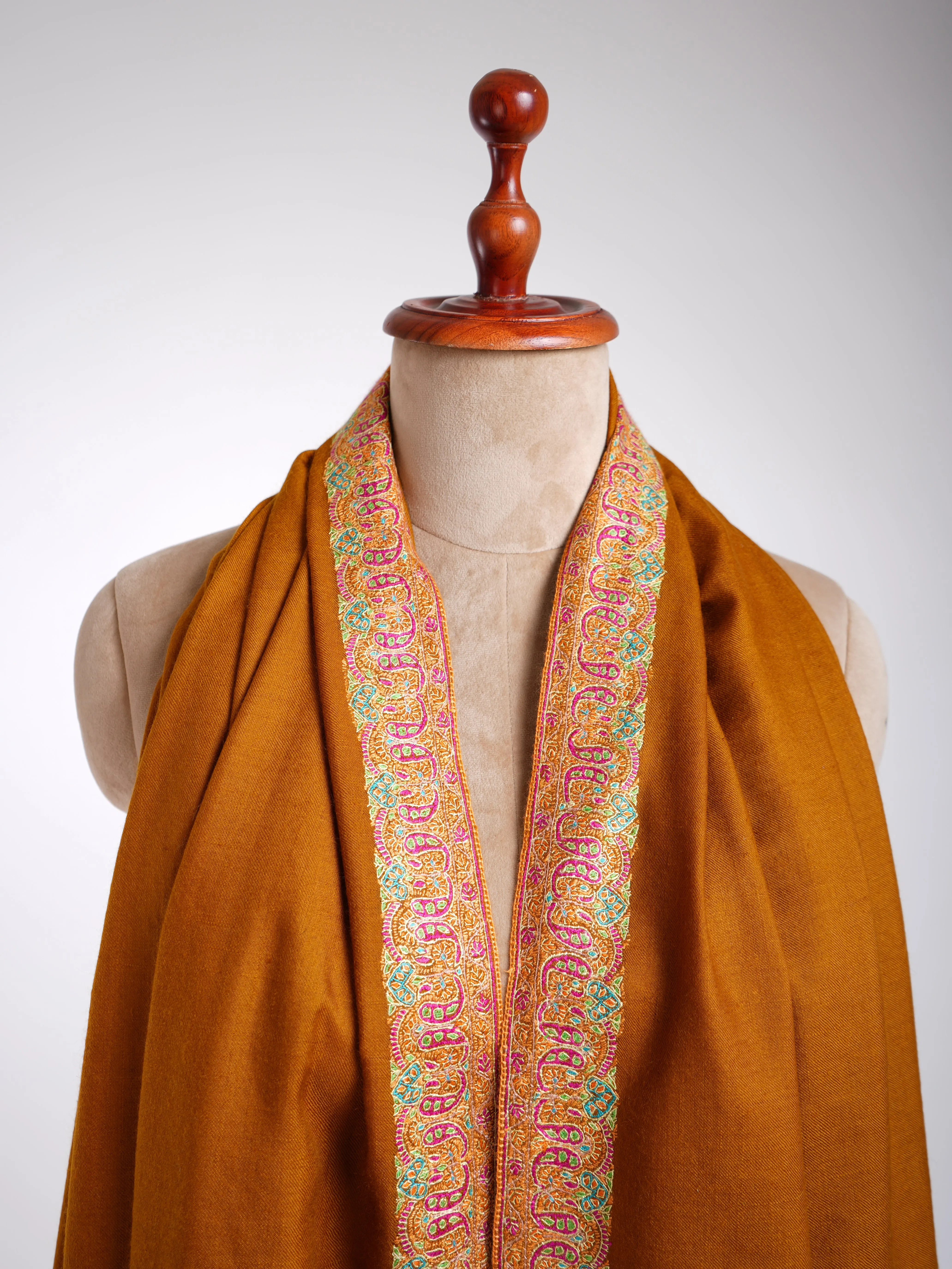 Embroidered Neemdaur Handmade Pashmina Shawl