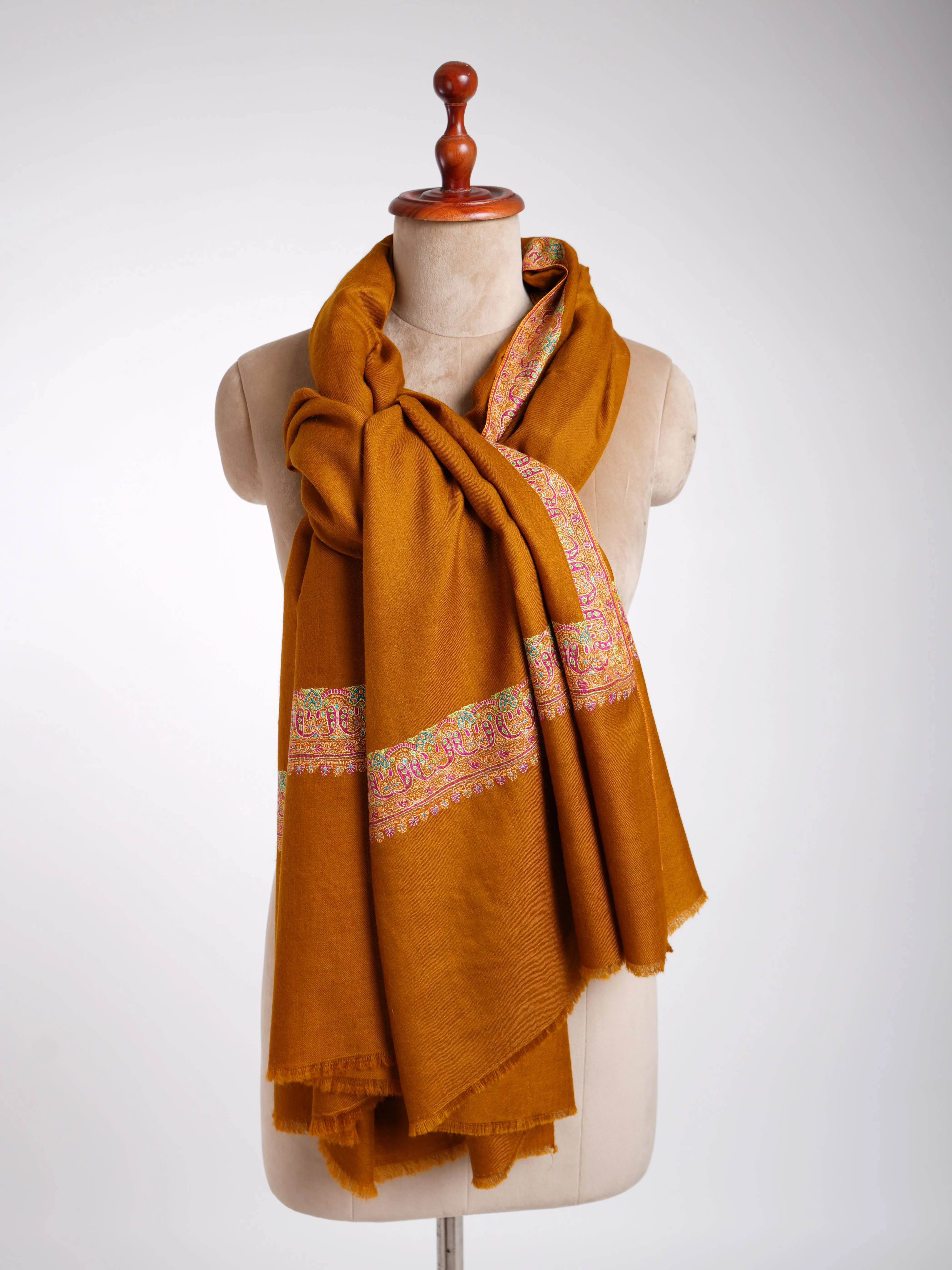 Embroidered Neemdaur Handmade Pashmina Shawl