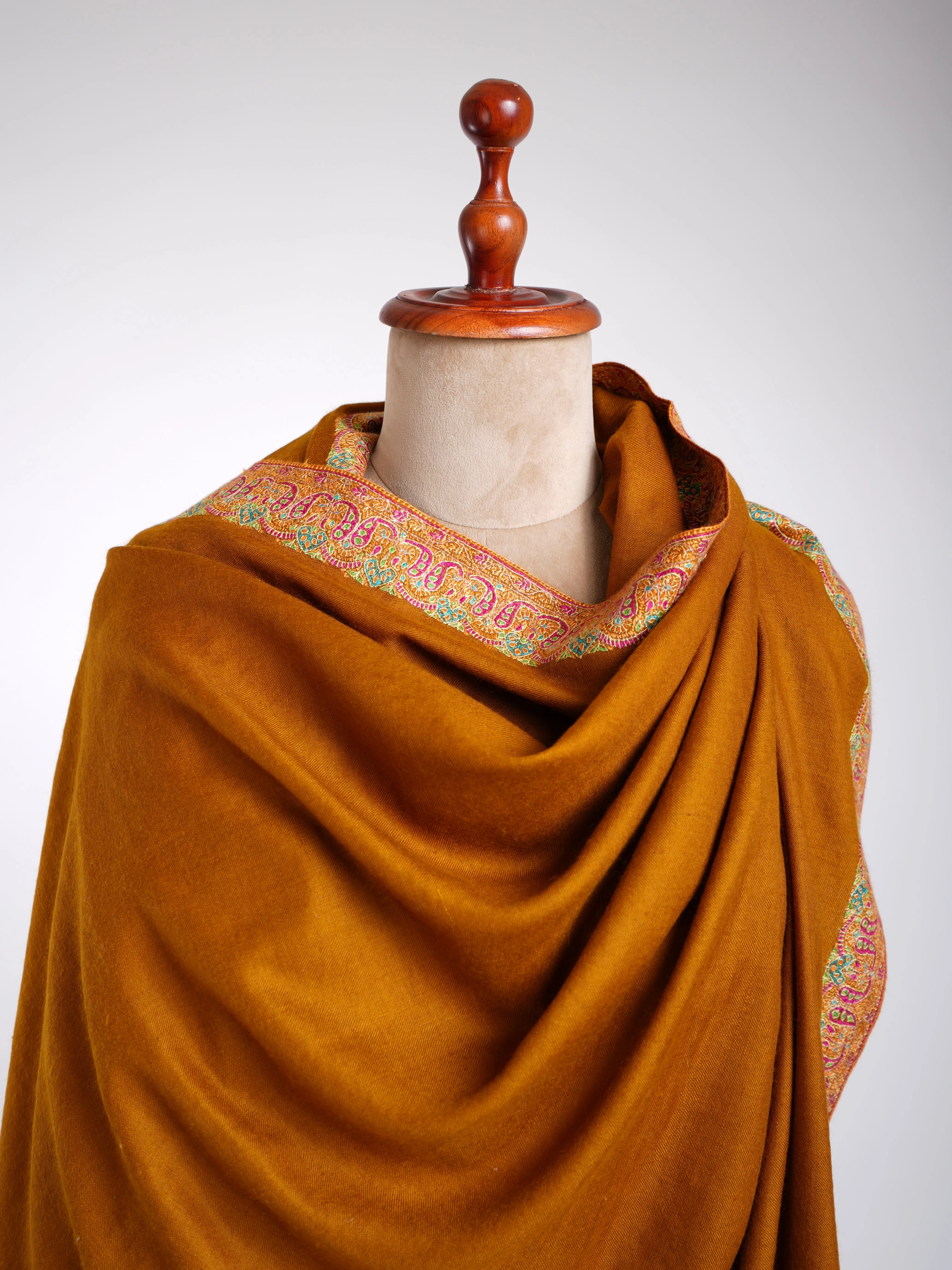 Embroidered Neemdaur Handmade Pashmina Shawl