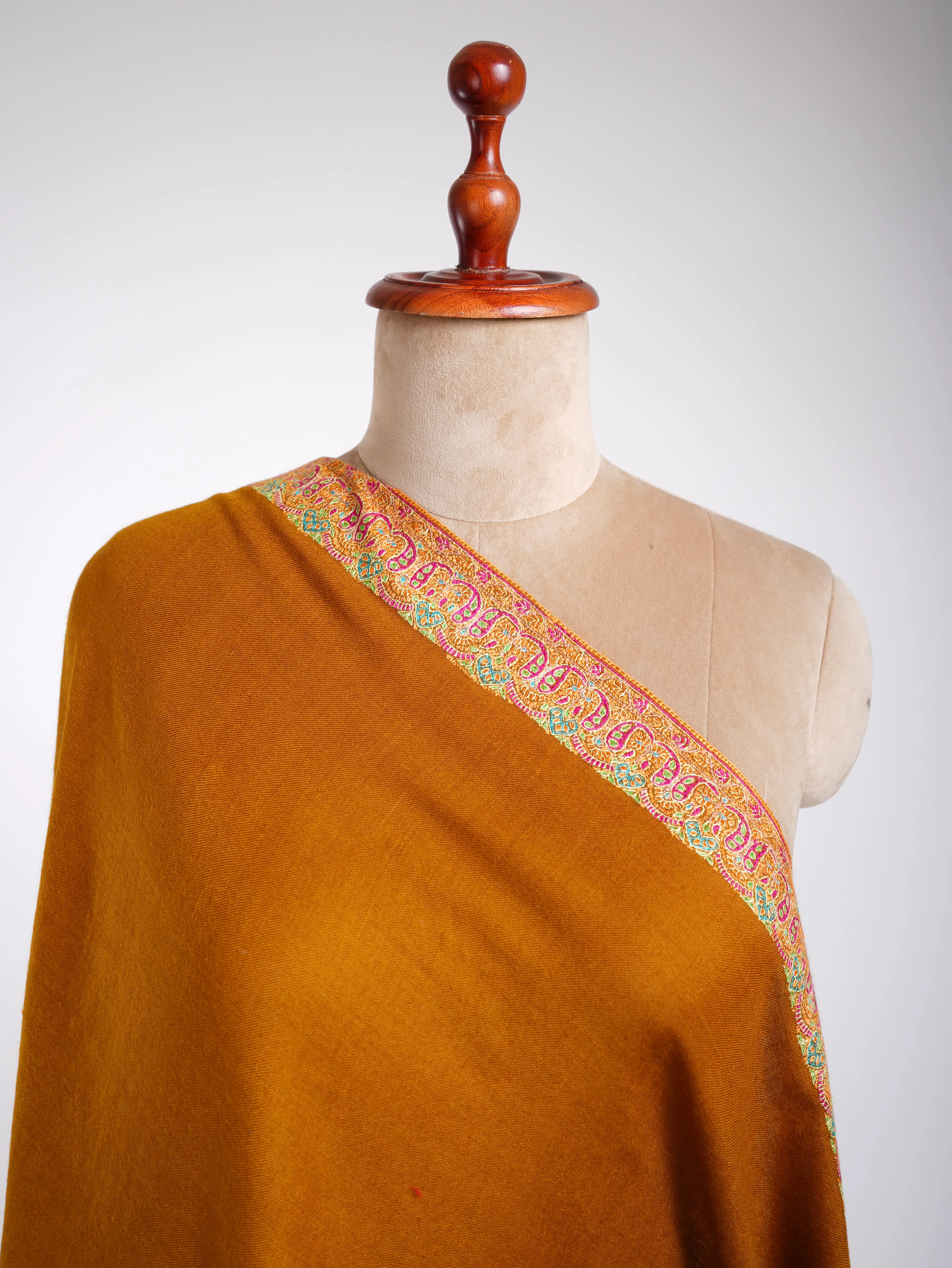 Embroidered Neemdaur Handmade Pashmina Shawl