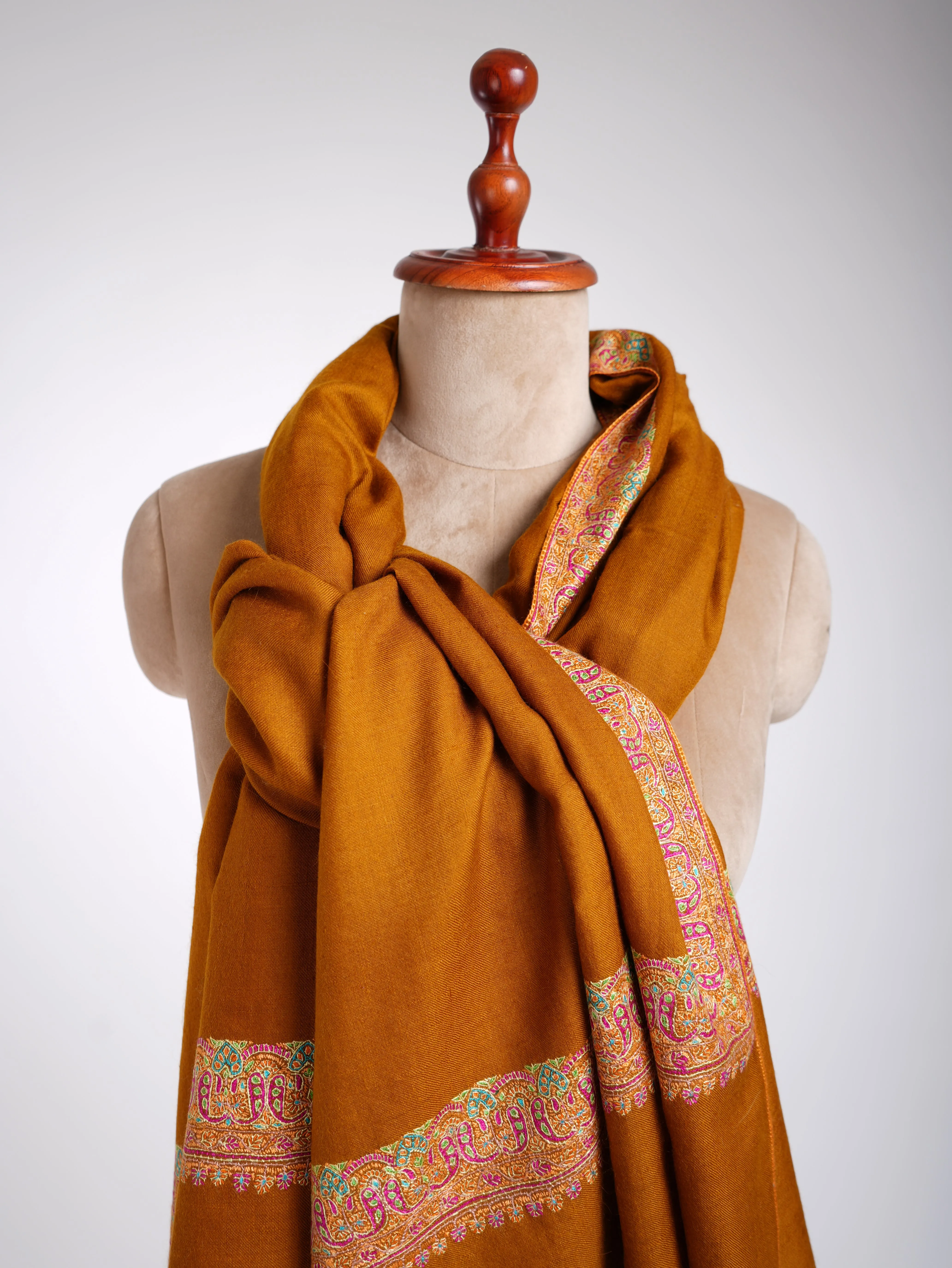 Embroidered Neemdaur Handmade Pashmina Shawl