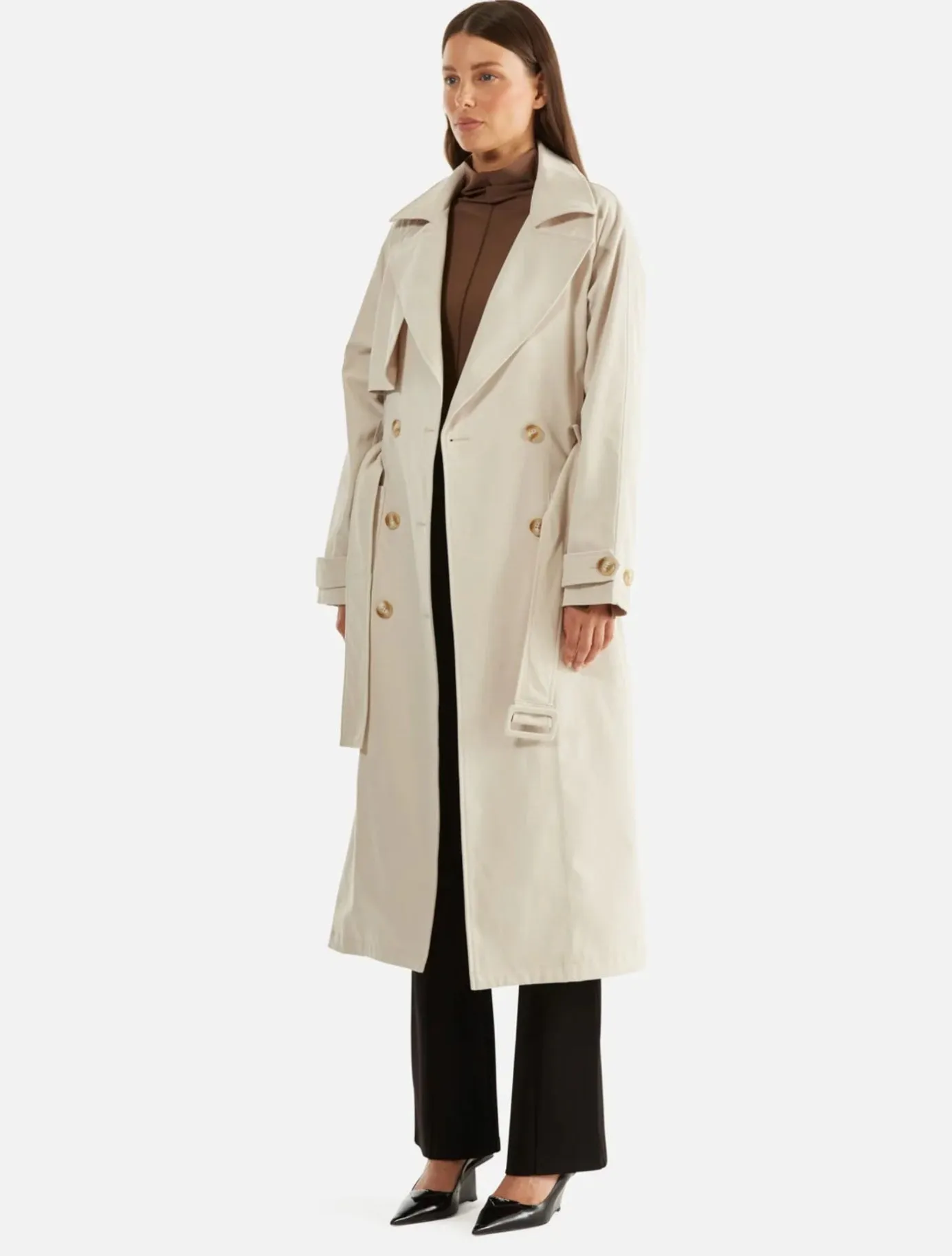 ENA PELLY - Carrie Trench Coat - Birch