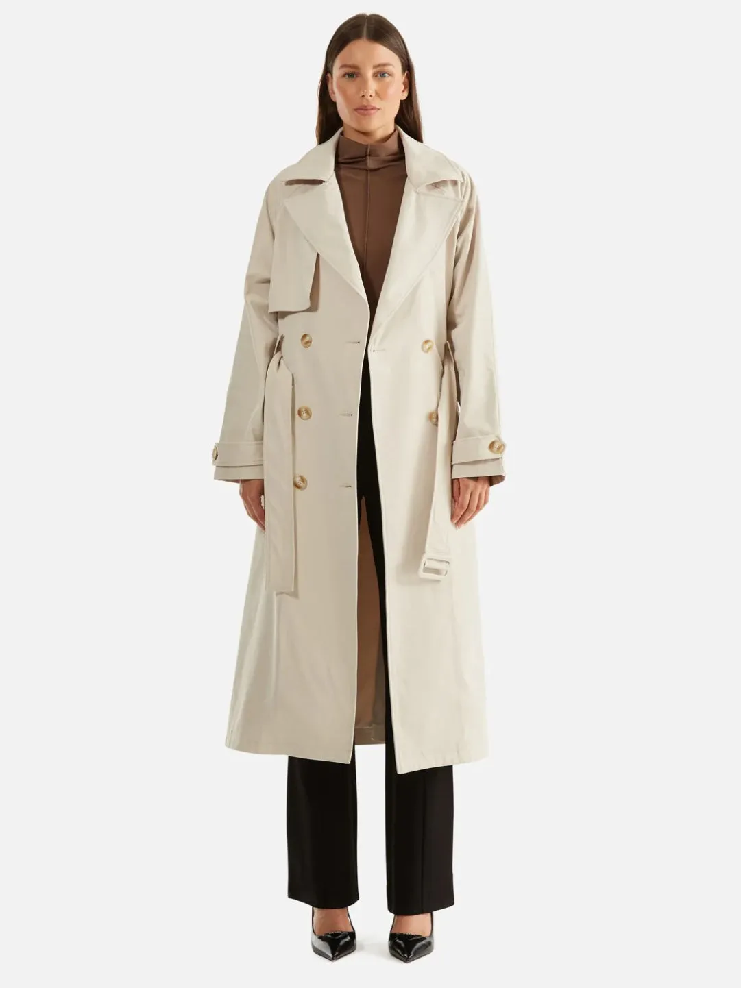 ENA PELLY - Carrie Trench Coat - Birch