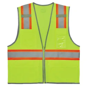 Ergodyne GloWear 8246Z-S Type R Class 2 Two-Tone Mesh Hi-Vis Safety Vest - Lime