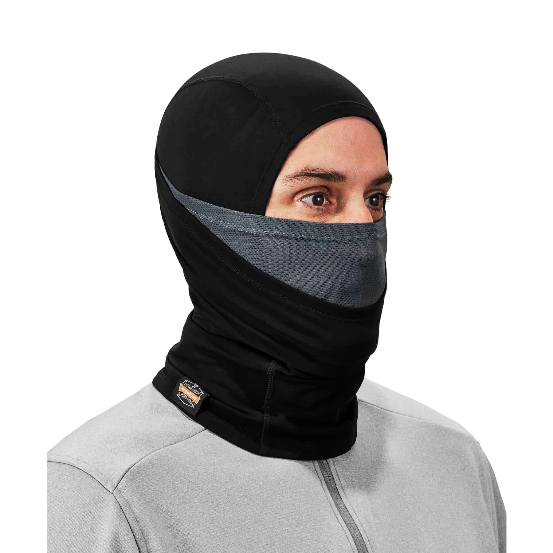 Ergodyne N-Ferno 6844 Dual-Layers Balaclava Face Mask - Black