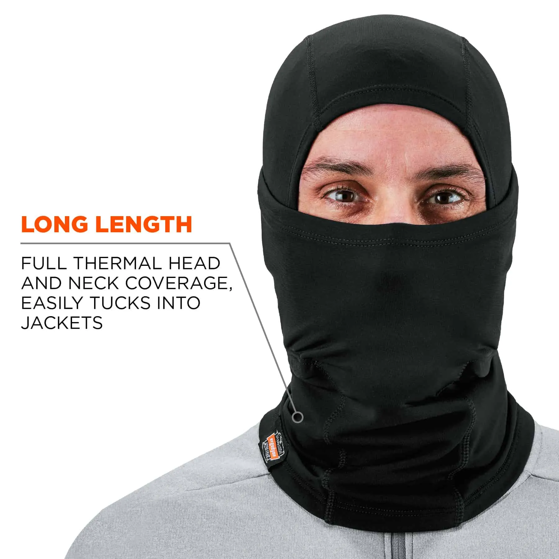 Ergodyne N-Ferno 6844 Dual-Layers Balaclava Face Mask - Black