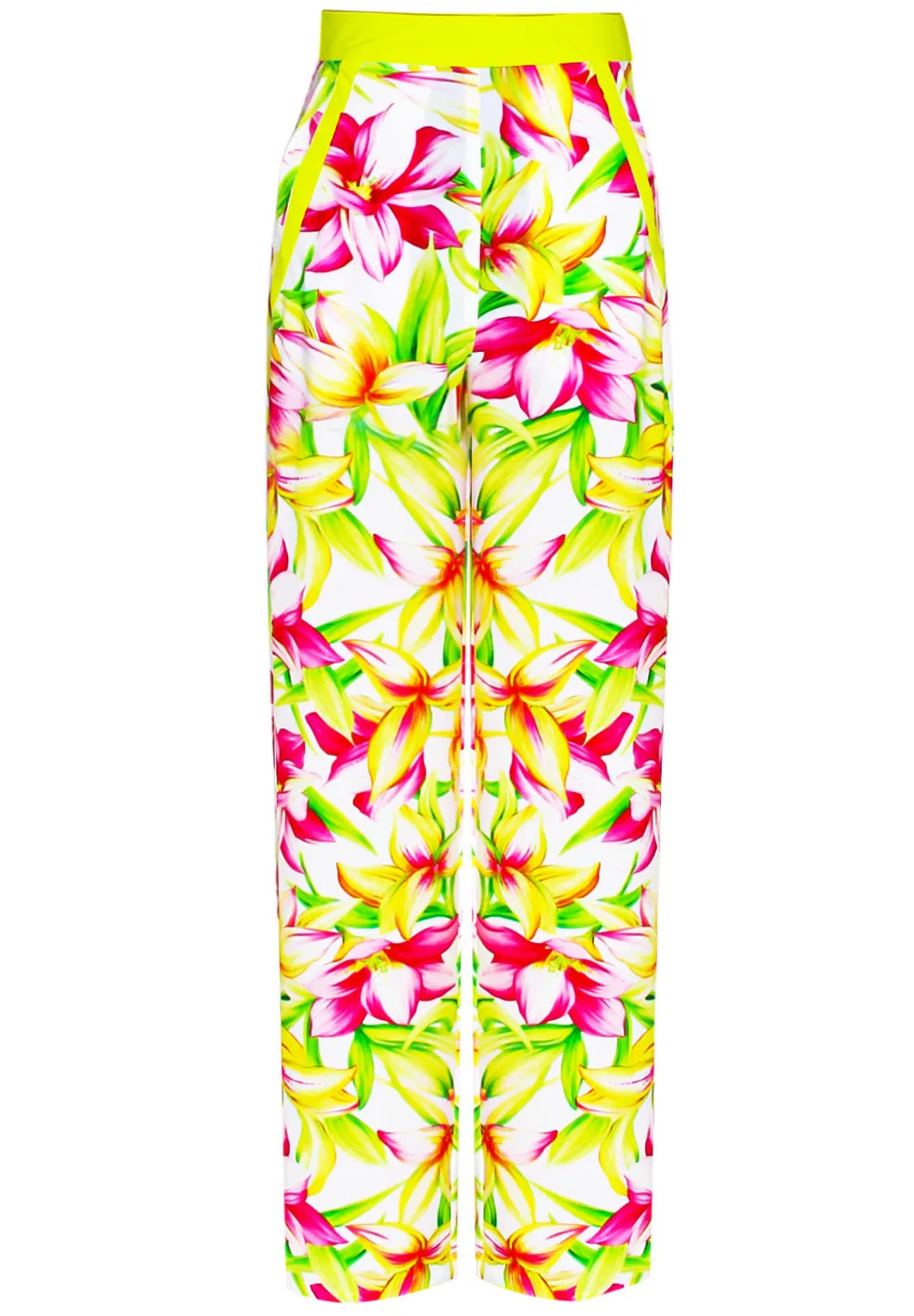 Euphoria - Floral Love Pants (Neon Yellow)