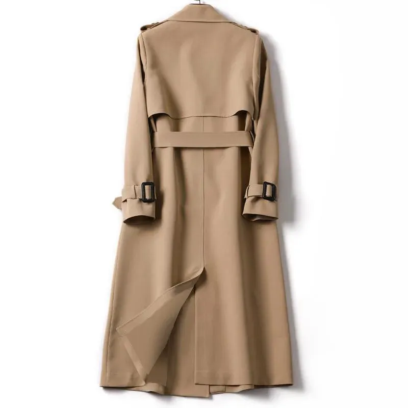 Fashion woman trench coat for women Double breasted lapel Winter long coat for women autumn belt  New outerwear