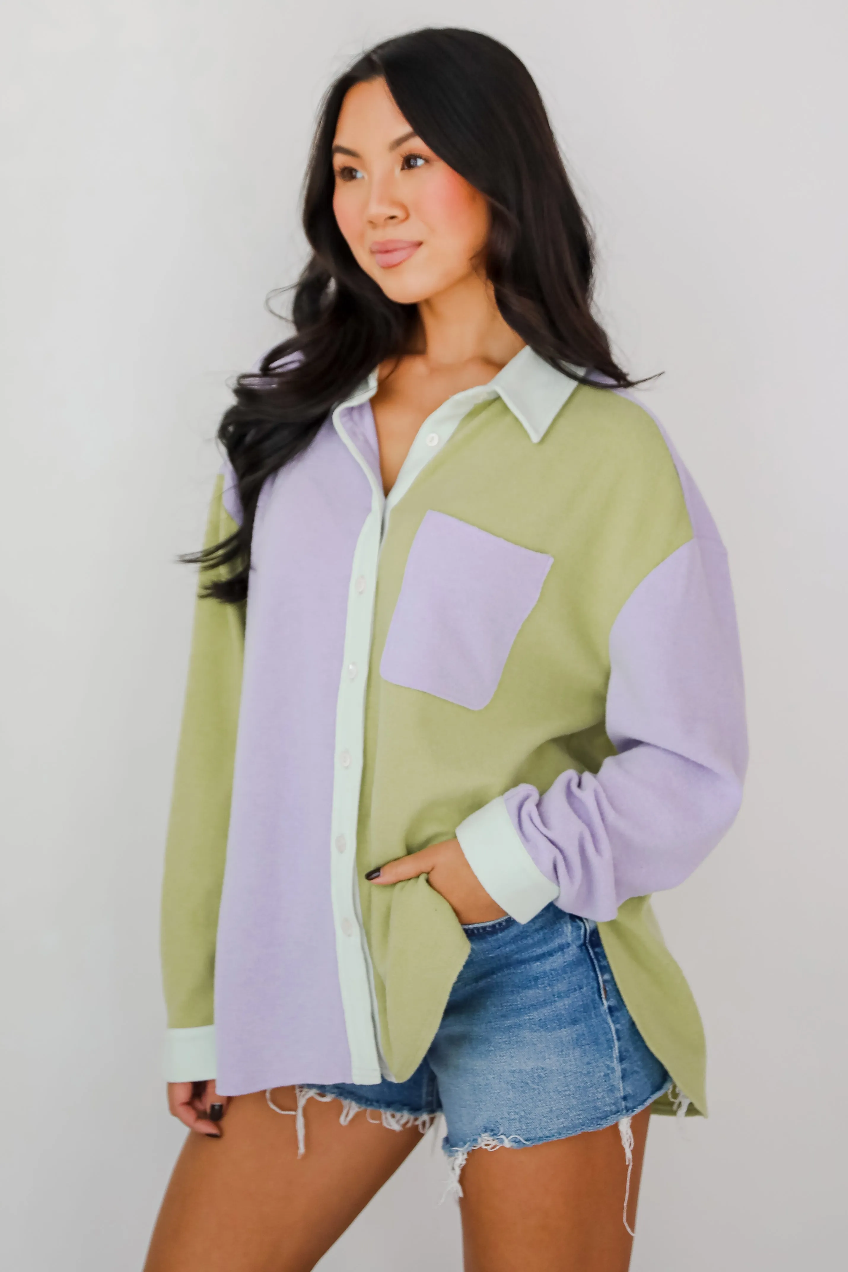 FINAL SALE - Convincing Charm Soft Knit Color Block Top