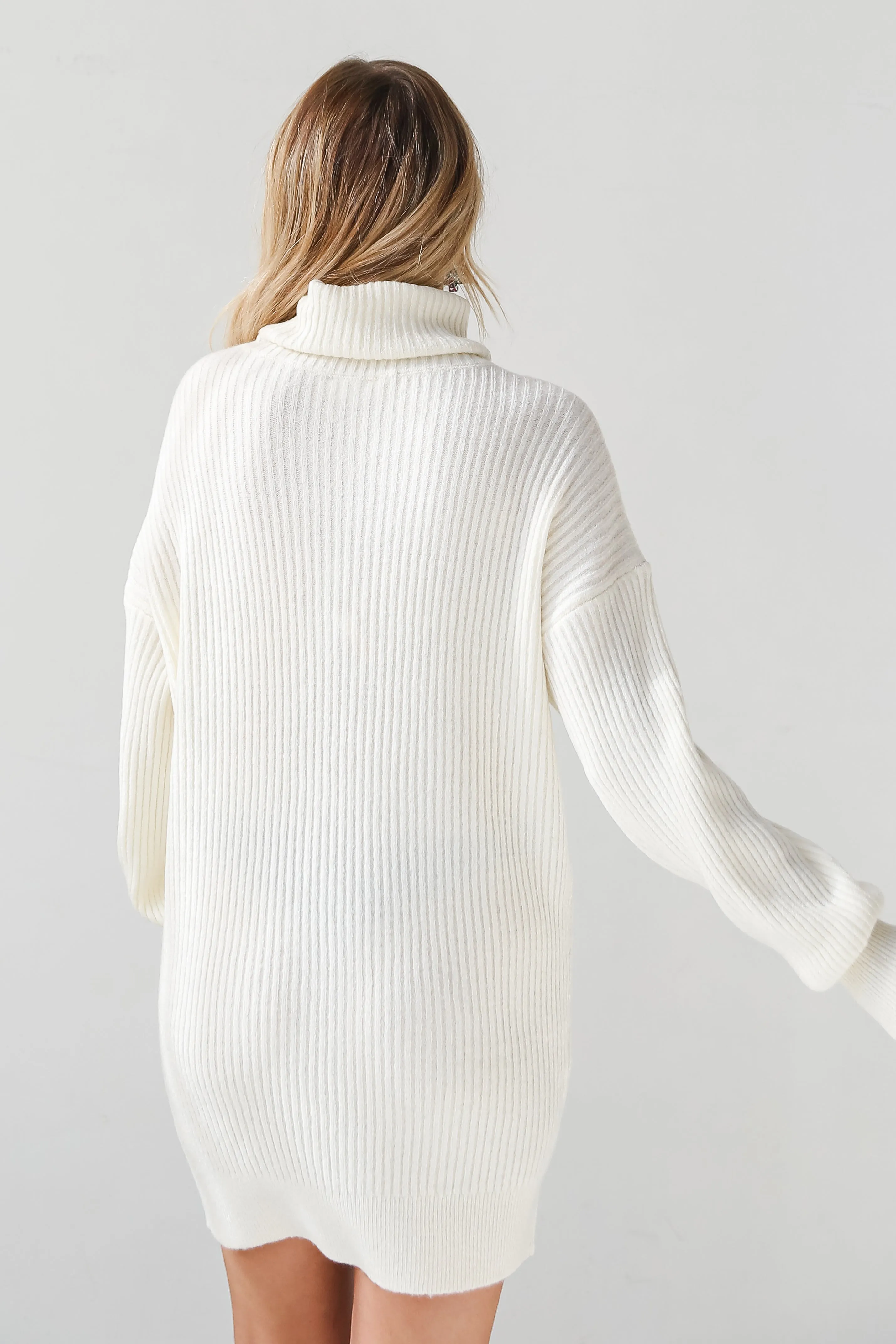 FINAL SALE - Warmer Love Turtleneck Mini Sweater Dress