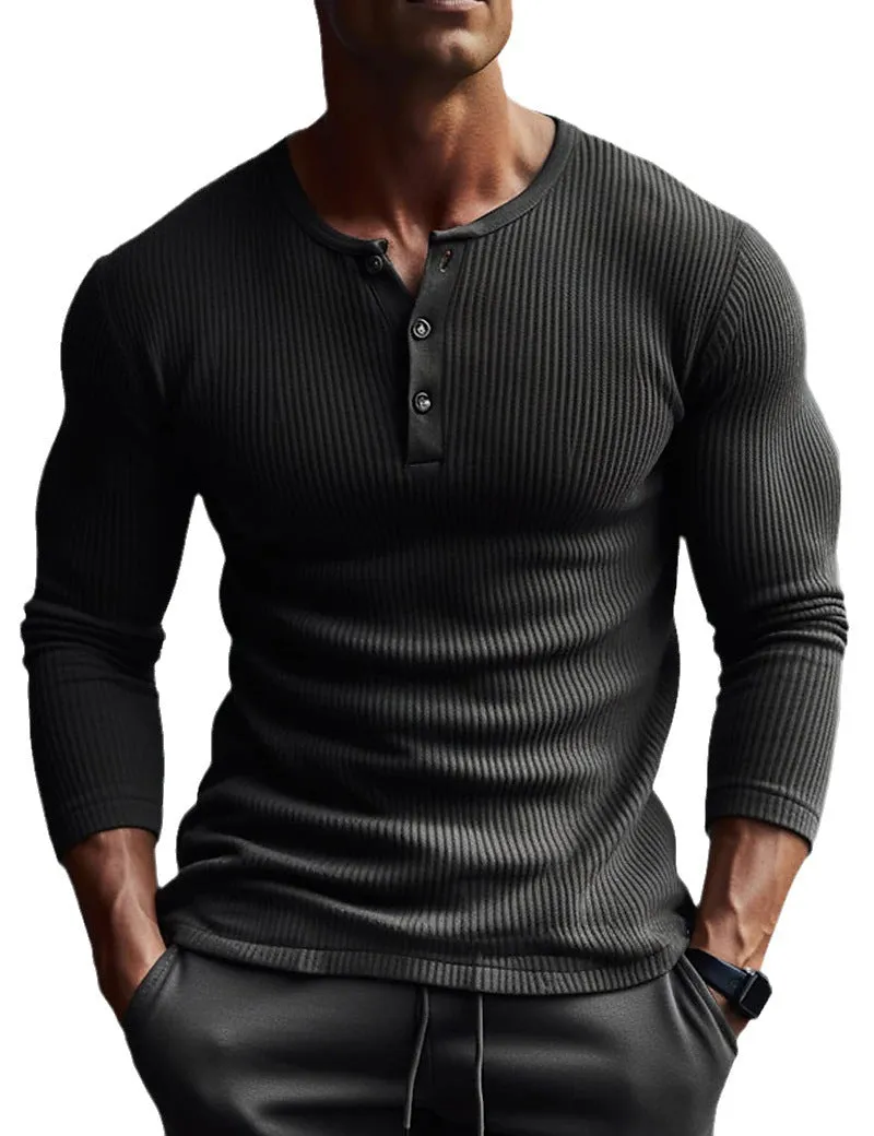 FITNESS HIGH ELASTIC STAPLED V-NECK SOLID LARGE CASUAL T-SHIRT