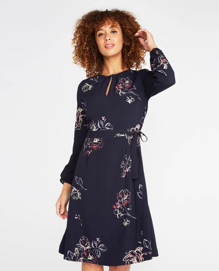 Floral Navy Dress