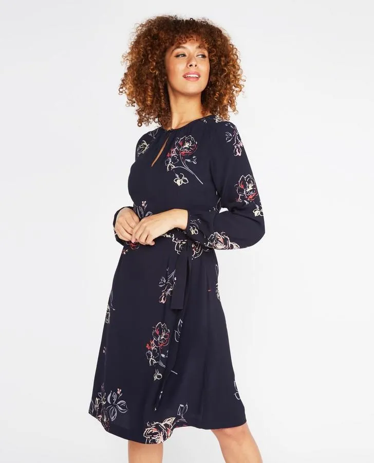 Floral Navy Dress